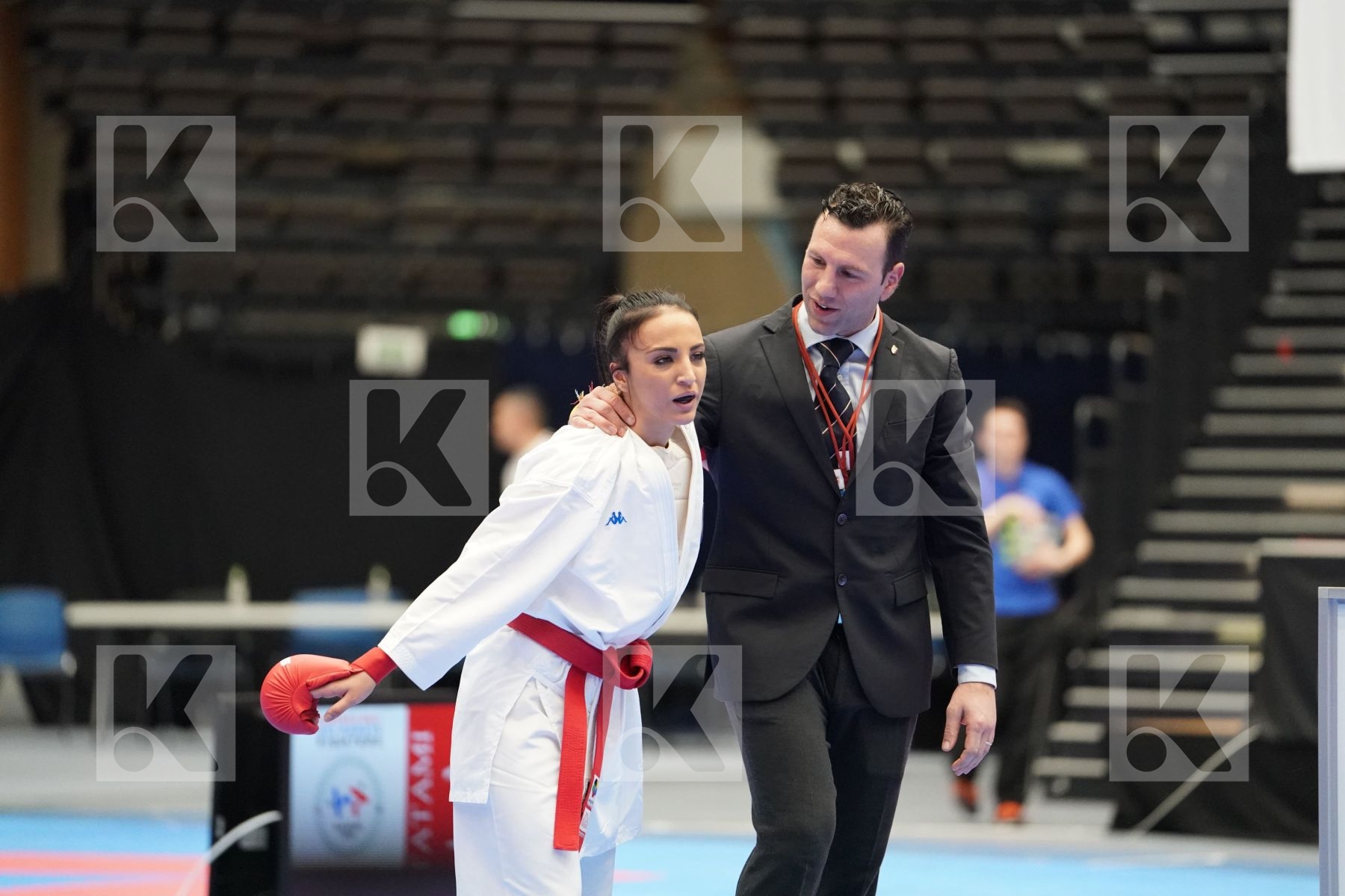 BRUNORI VERONICA (ITALY) vs HEURTAULT SARA (FRANCE) in Under 21 Kumite Female -55 Kg - Final bout