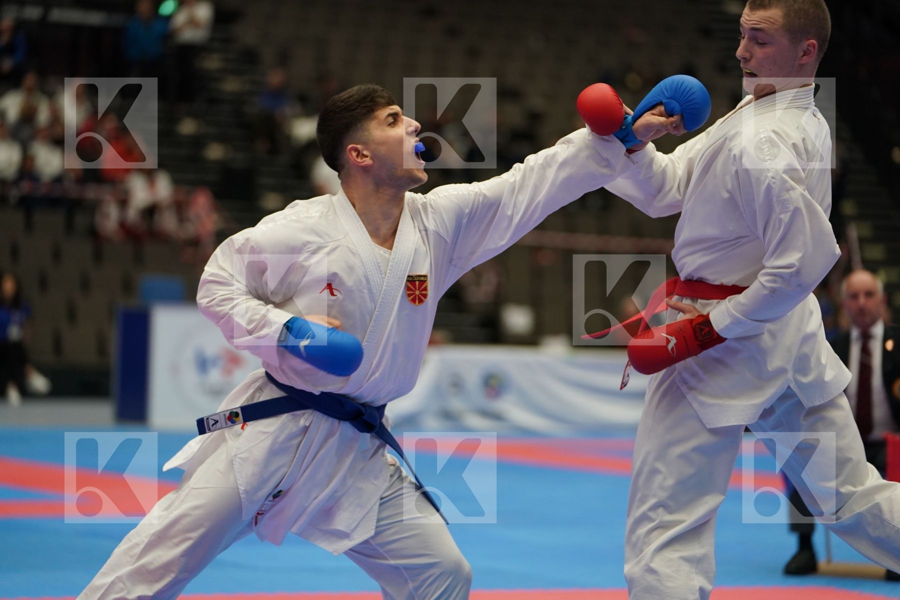 BELYAVSKY NIKITA (GEORGIA) vs OSMANI DOAN (FYR OF MACEDONIA) in Under 21 Kumite Male -75 Kg - Final bout