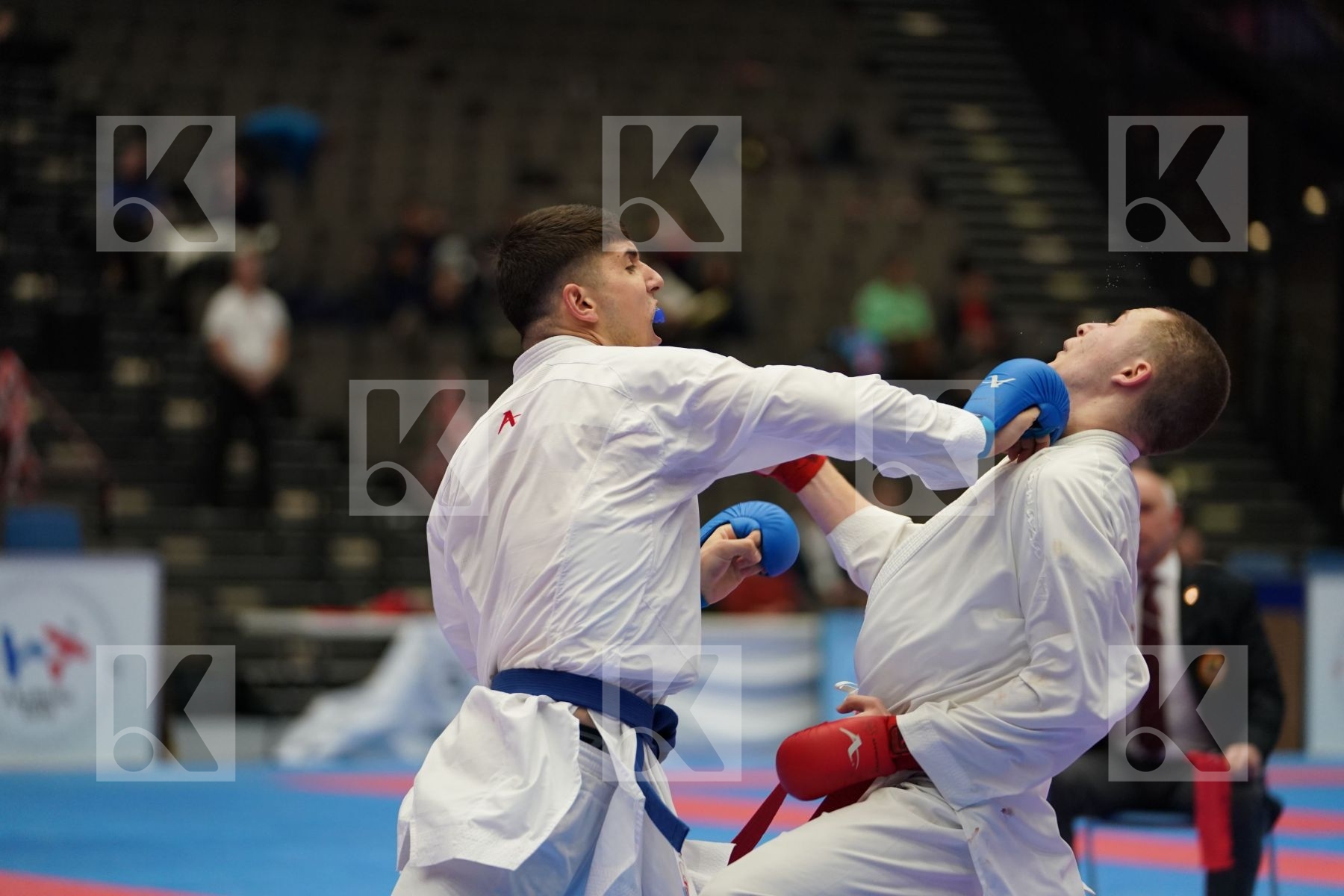 BELYAVSKY NIKITA (GEORGIA) vs OSMANI DOAN (FYR OF MACEDONIA) in Under 21 Kumite Male -75 Kg - Final bout