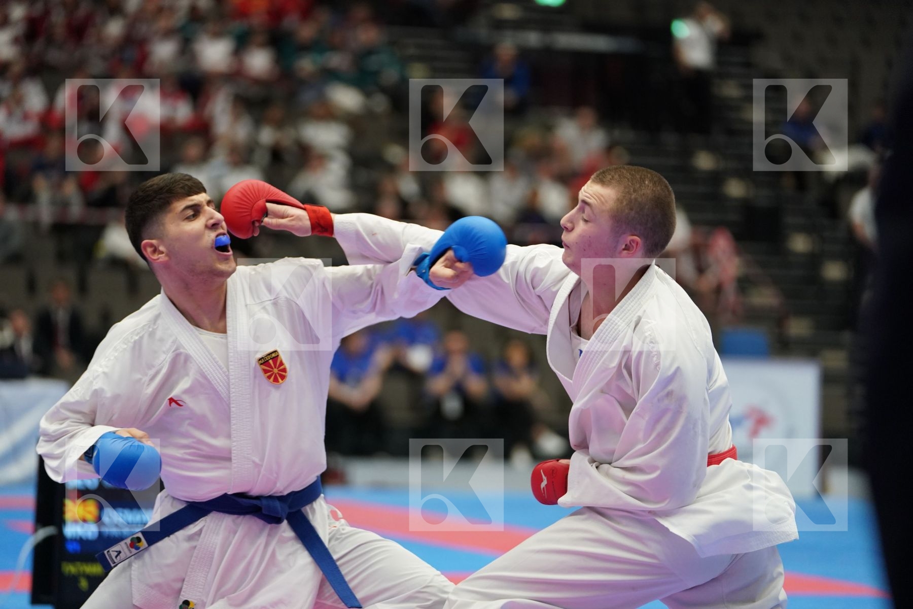 BELYAVSKY NIKITA (GEORGIA) vs OSMANI DOAN (FYR OF MACEDONIA) in Under 21 Kumite Male -75 Kg - Final bout