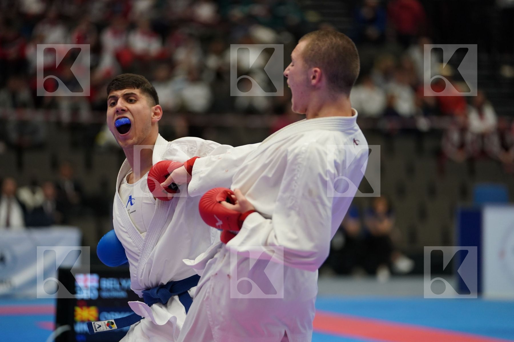 BELYAVSKY NIKITA (GEORGIA) vs OSMANI DOAN (FYR OF MACEDONIA) in Under 21 Kumite Male -75 Kg - Final bout