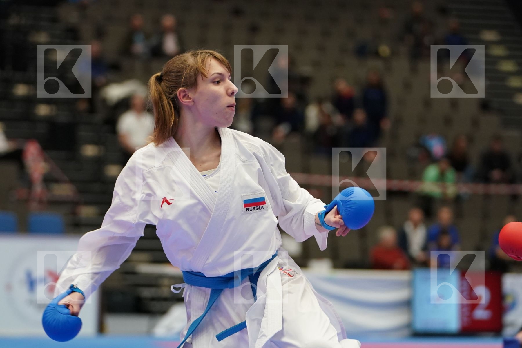 AVAZERI LEA (FRANCE) vs ISAEVA VICTORIA (RUSSIAN FEDERATION) in Under 21 Kumite Female -68 Kg - Final bout