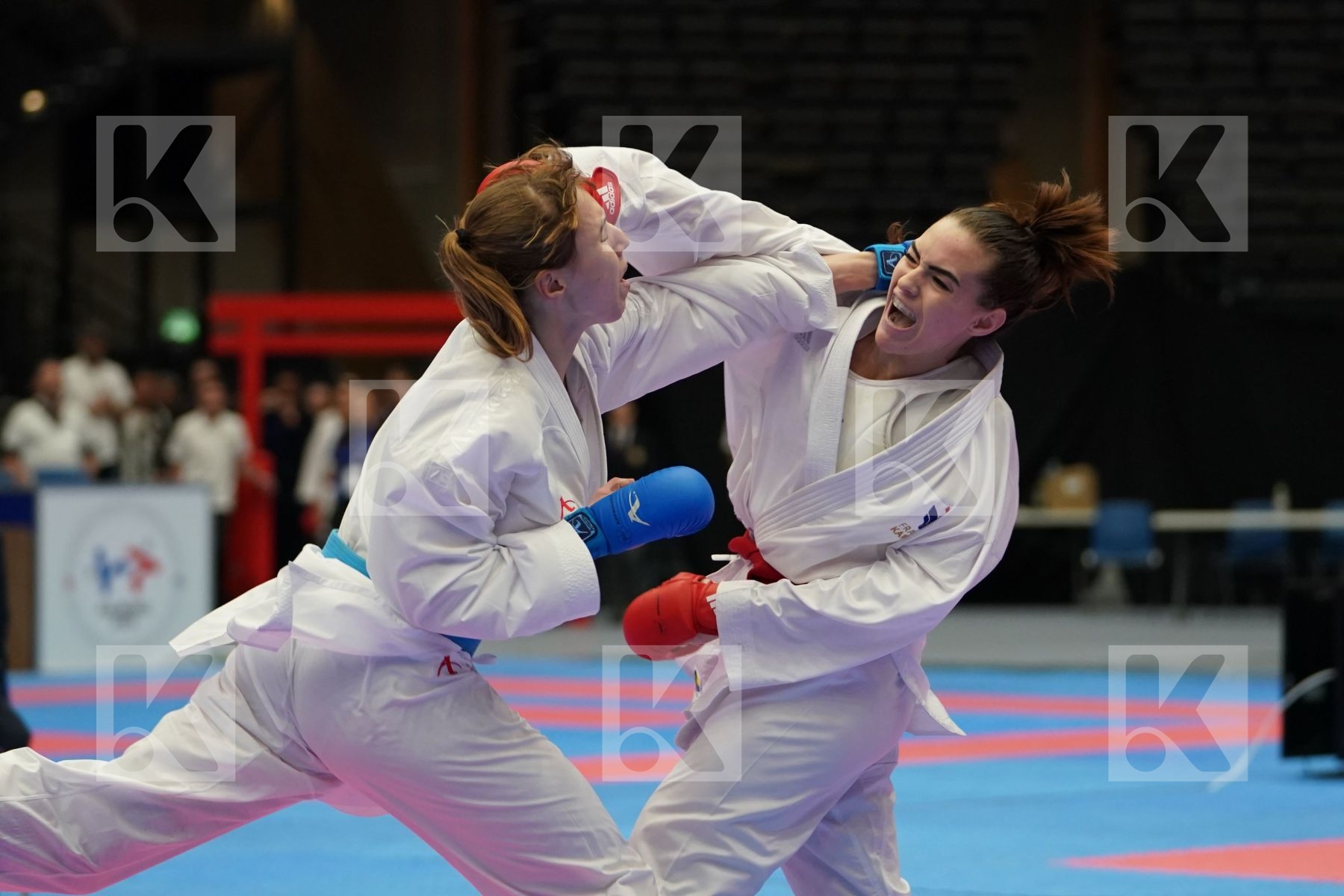 AVAZERI LEA (FRANCE) vs ISAEVA VICTORIA (RUSSIAN FEDERATION) in Under 21 Kumite Female -68 Kg - Final bout
