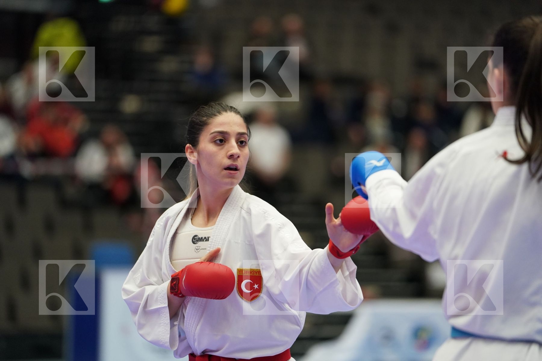 ELTEMUR EDA (TURKEY) vs OLIVEIRA ANA RITA (PORTUGAL) in Under 21 Kumite Female 68+ Kg - Final bout