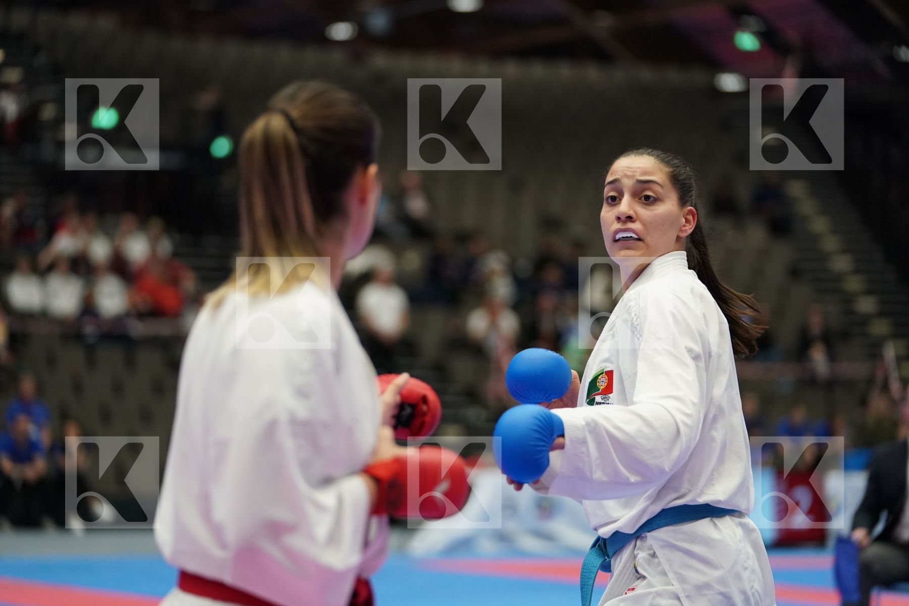 ELTEMUR EDA (TURKEY) vs OLIVEIRA ANA RITA (PORTUGAL) in Under 21 Kumite Female 68+ Kg - Final bout