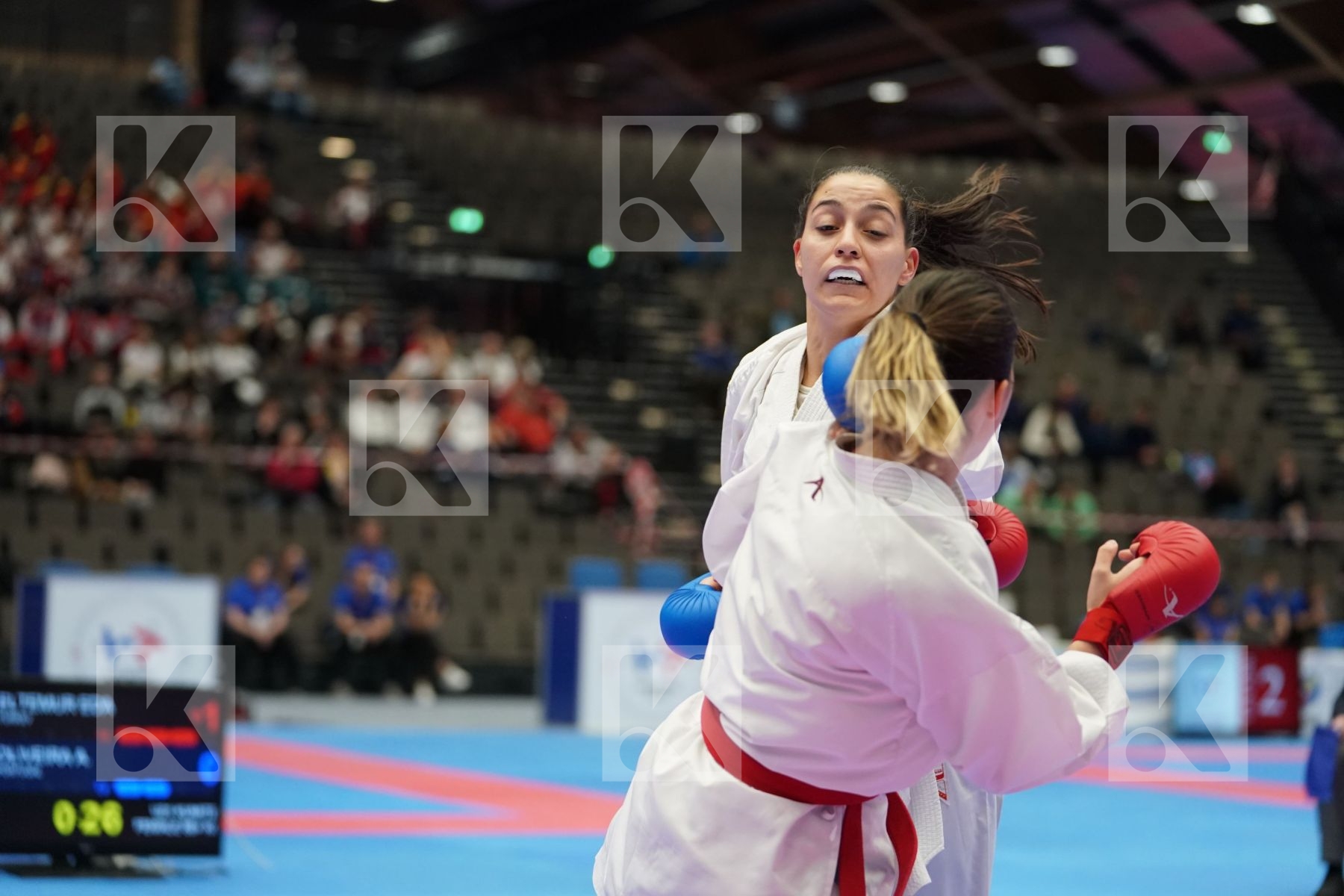 ELTEMUR EDA (TURKEY) vs OLIVEIRA ANA RITA (PORTUGAL) in Under 21 Kumite Female 68+ Kg - Final bout