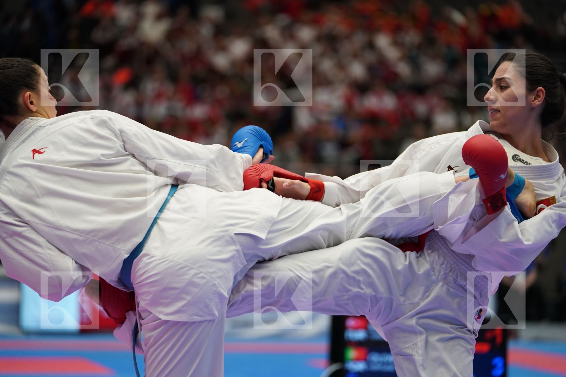 ELTEMUR EDA (TURKEY) vs OLIVEIRA ANA RITA (PORTUGAL) in Under 21 Kumite Female 68+ Kg - Final bout