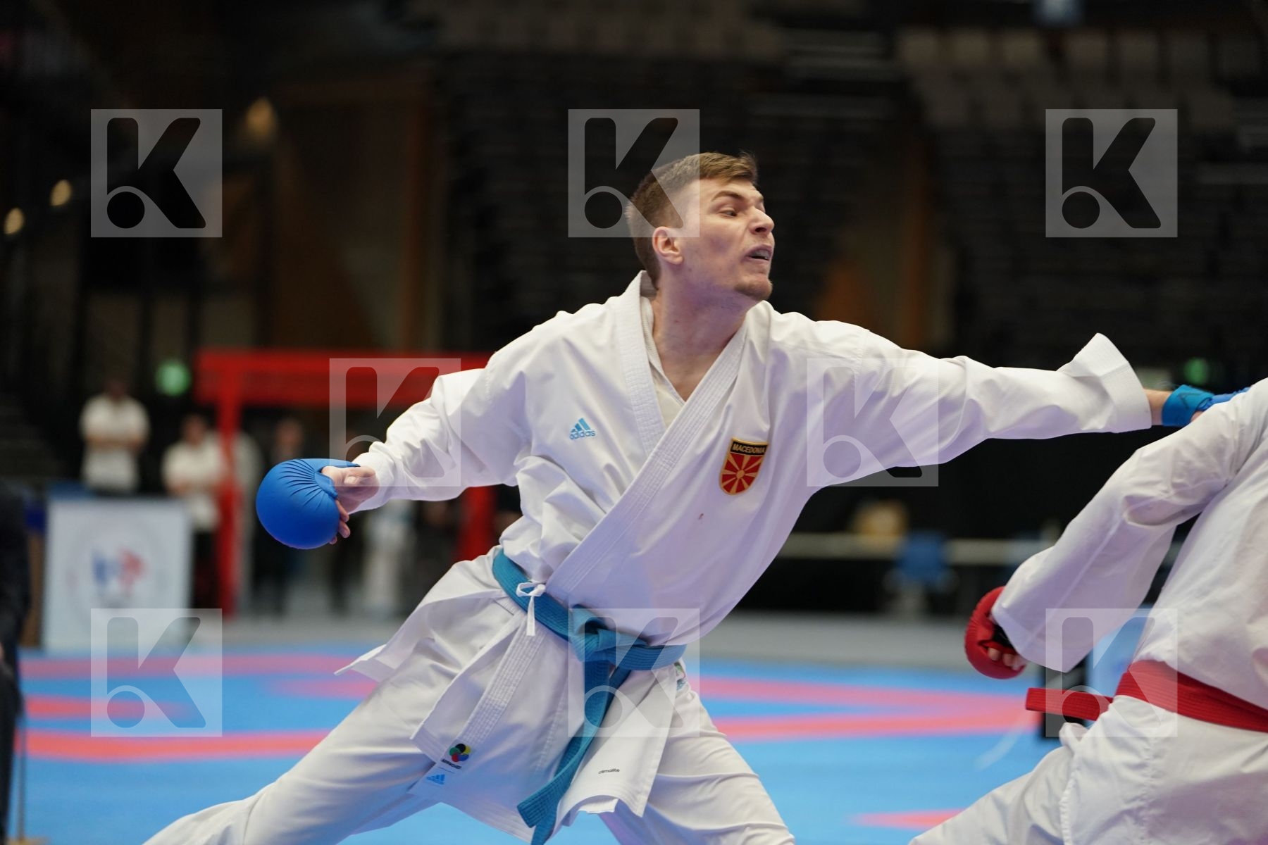 GYURIK ADI (SLOVAKIA) vs SPASENOVSKI PETAR (FYR OF MACEDONIA) in Under 21 Kumite Male -84 Kg - Final bout