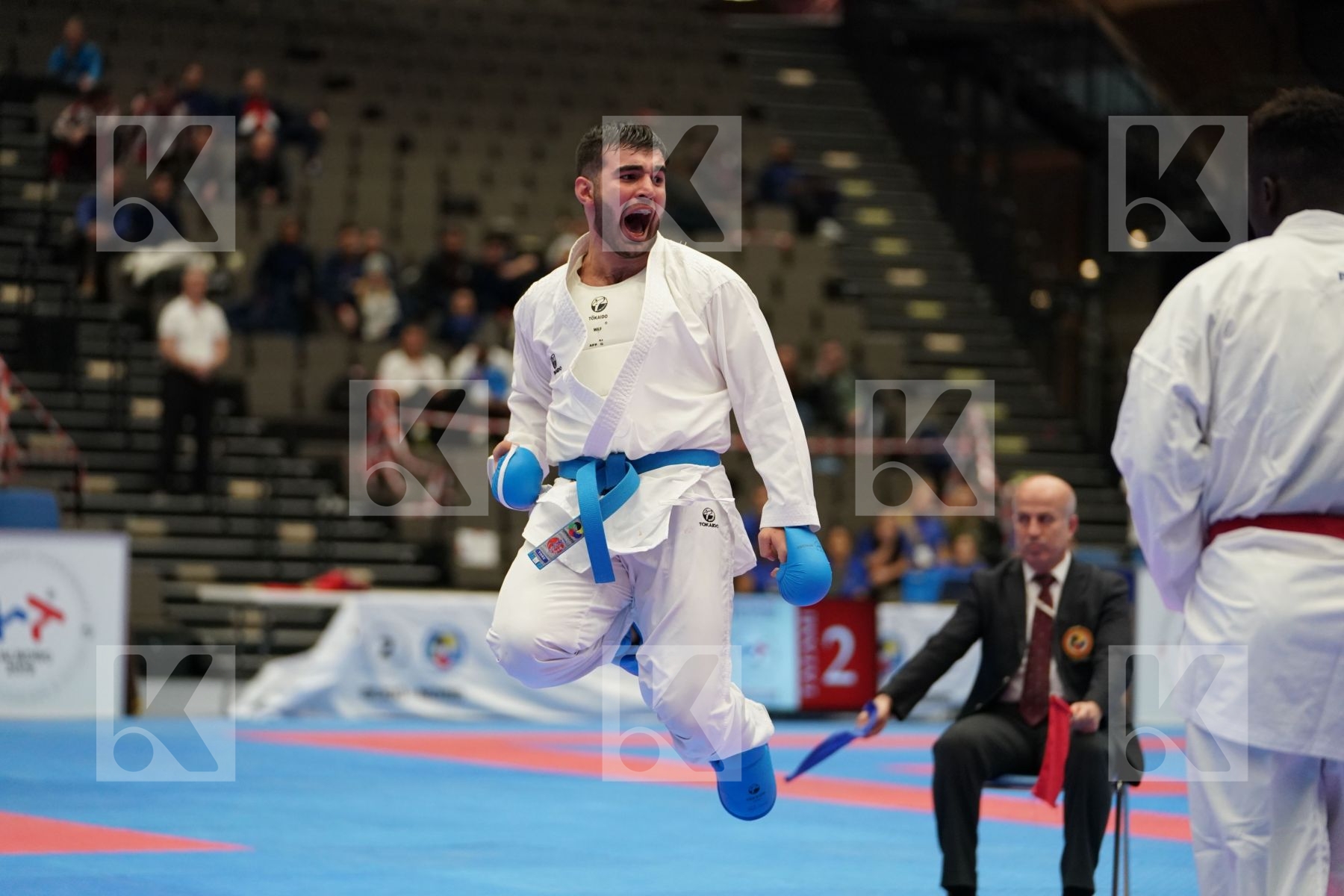 SECK SAKHO BABACAR (SPAIN) Vs HAJIZADE MURAD (AZERBAIJAN) in Under 21 Kumite Male 84+ Kg - Final bout