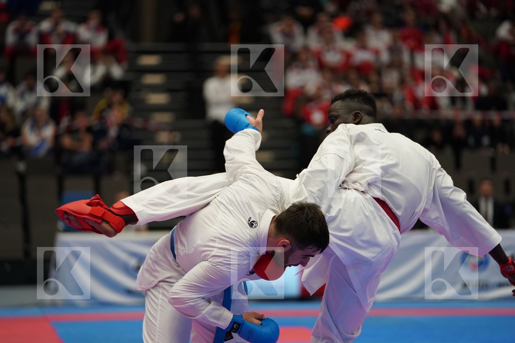 SECK SAKHO BABACAR (SPAIN) Vs HAJIZADE MURAD (AZERBAIJAN) in Under 21 Kumite Male 84+ Kg - Final bout