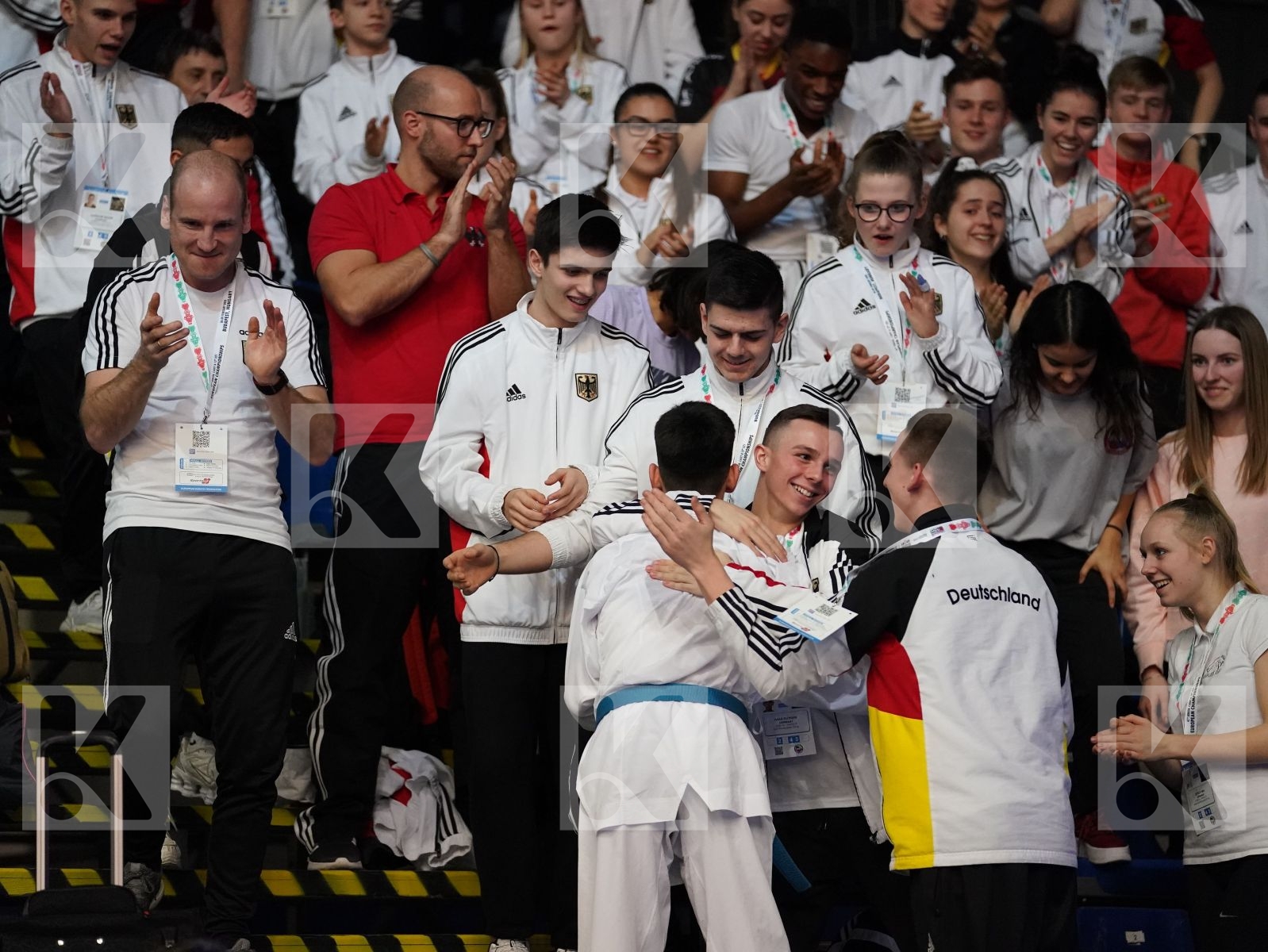 GHAZARYAN MHER (ARMENIA) vs OEZDEMIR MUHAMMED (GERMANY) in Cadet Kumite Male -52 Kg - Final bout
