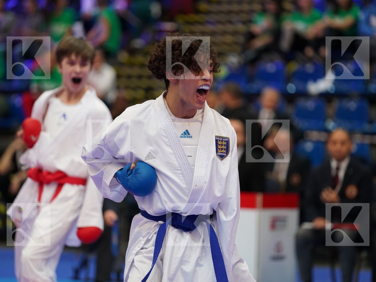 MUHAMADEEV LEV (RUSSIAN FEDERATION) vs VERAS LUAN (ENGLAND) in Cadet Kumite Male -63 Kg - Final bout