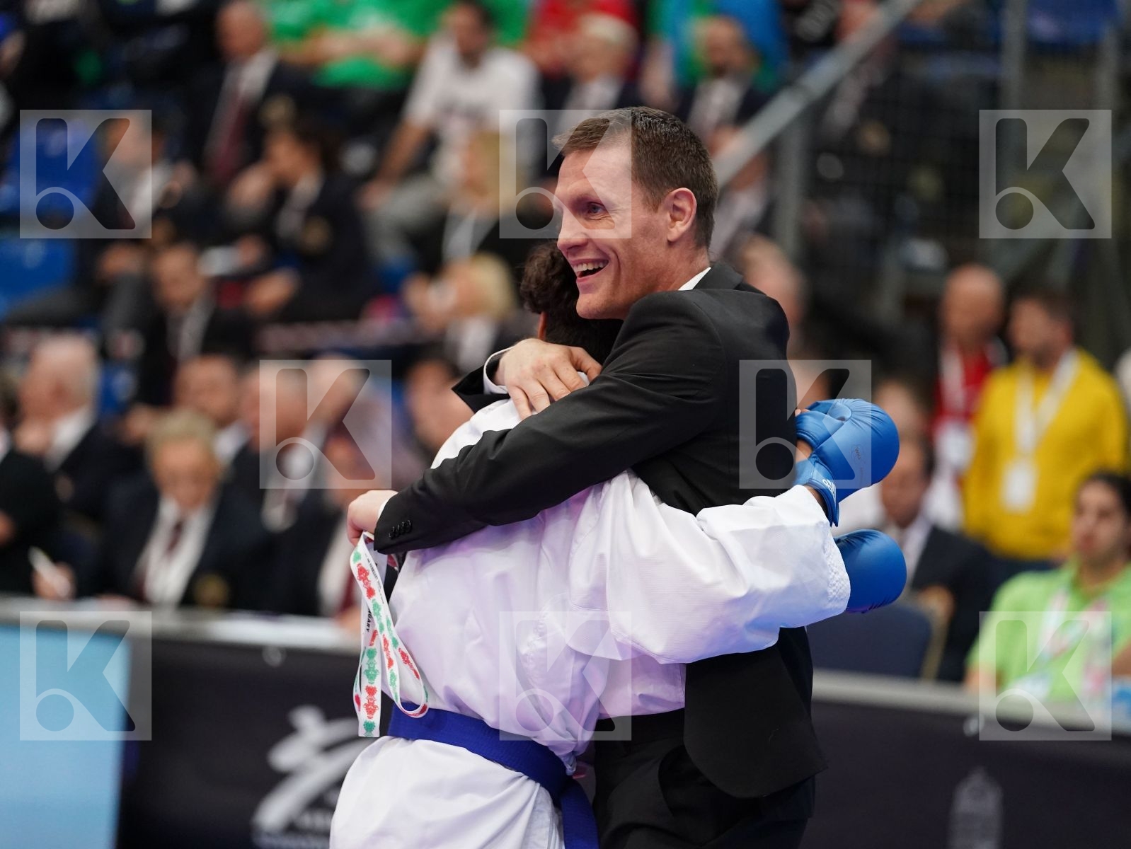 MUHAMADEEV LEV (RUSSIAN FEDERATION) vs VERAS LUAN (ENGLAND) in Cadet Kumite Male -63 Kg - Final bout