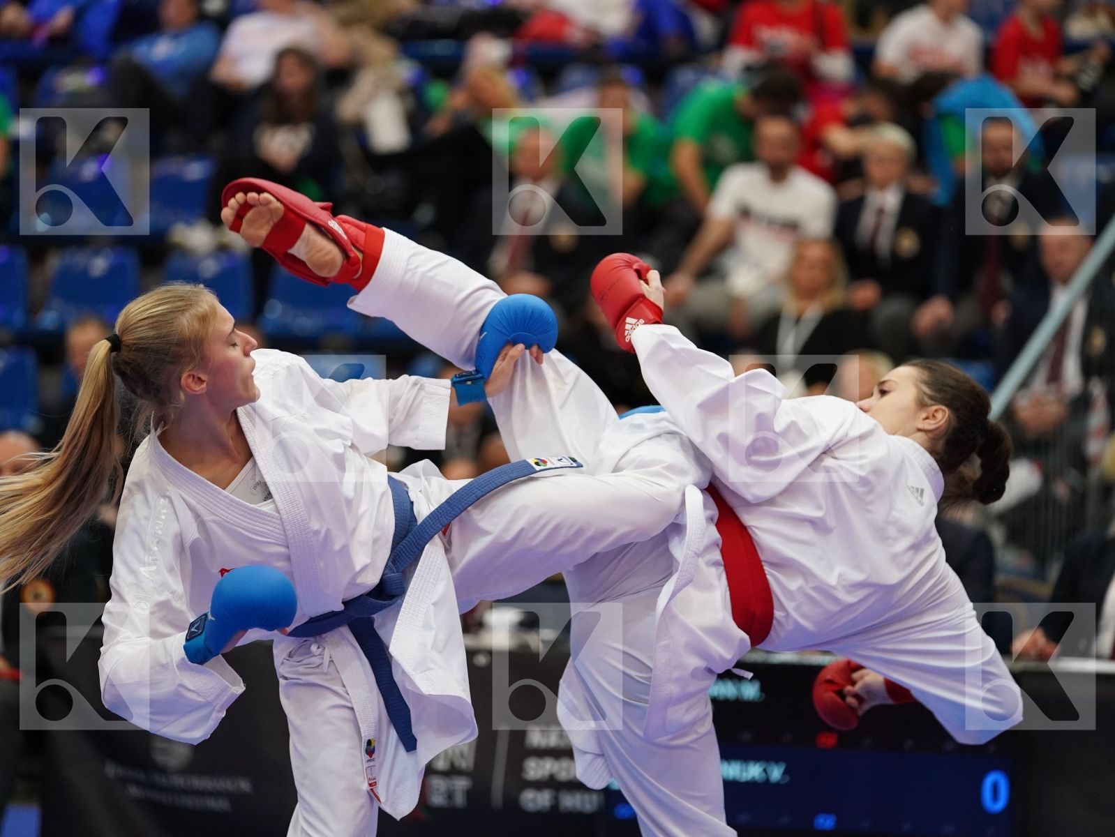 COMAN MARIA CRISTINA (ROMANIA) vs RAMANIUK VOLHA (BELARUS) in Cadet Kumite Female 54+ Kg - Final bout