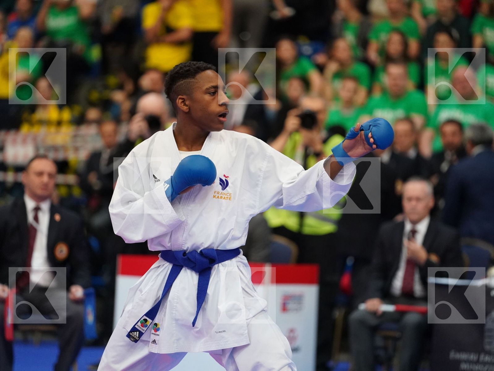 HOTSULIAK OLEKSII (UKRAINE) vs GARI RYAN (FRANCE) in Junior Kumite Male -61 Kg - Final bout