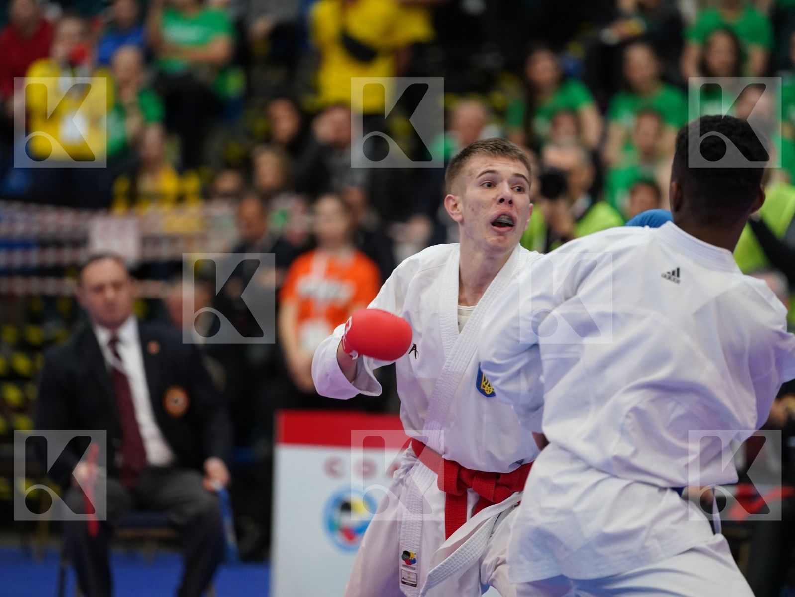 HOTSULIAK OLEKSII (UKRAINE) vs GARI RYAN (FRANCE) in Junior Kumite Male -61 Kg - Final bout