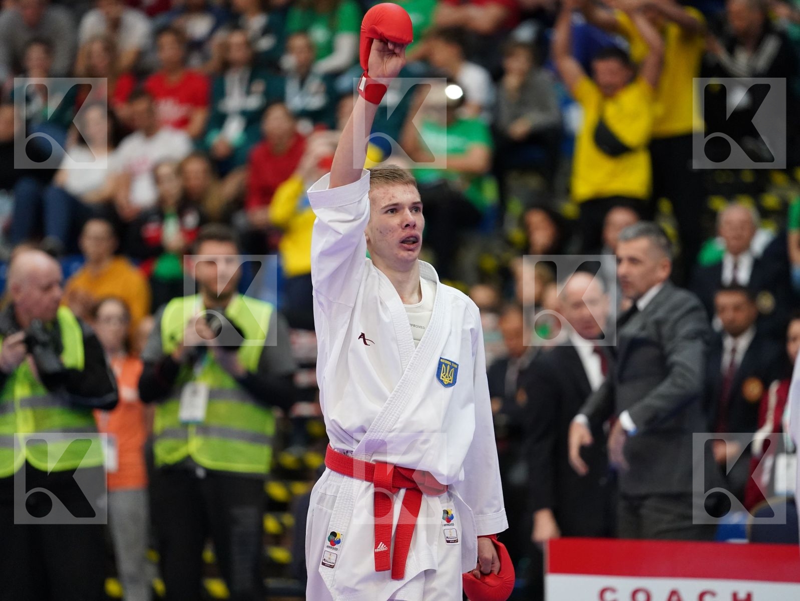 HOTSULIAK OLEKSII (UKRAINE) vs GARI RYAN (FRANCE) in Junior Kumite Male -61 Kg - Final bout
