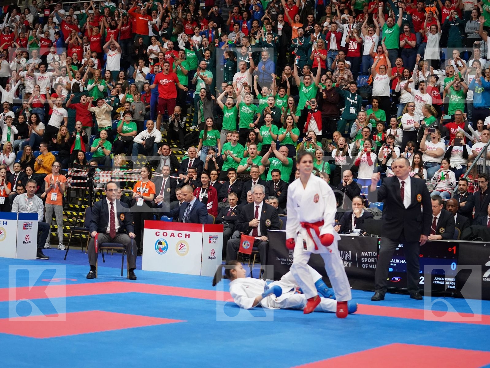 JAKUBOVICS DALMA (HUNGARY) vs BALIK HAZEL (TURKEY) in Junior Kumite Female -48 Kg - Final bout