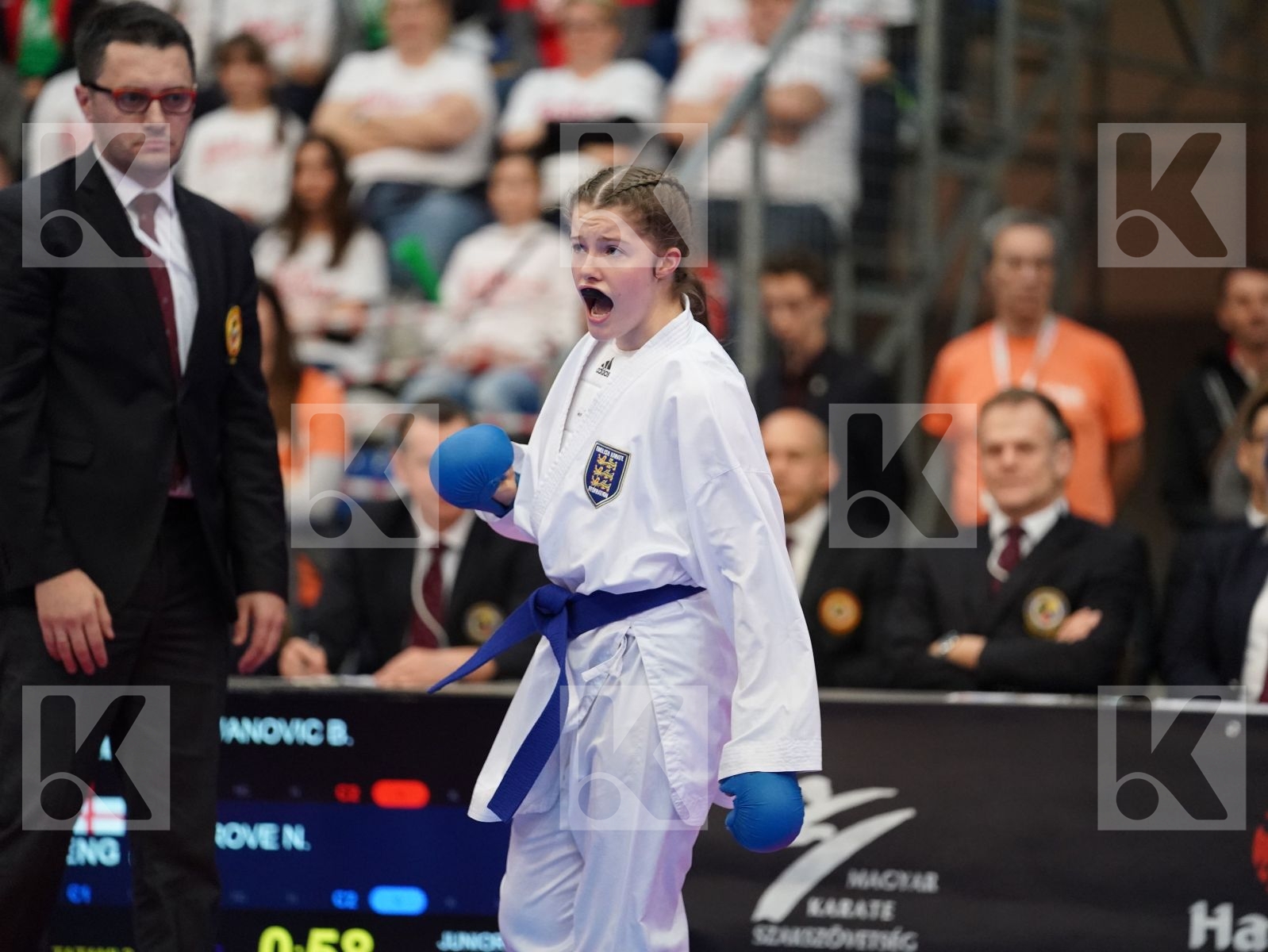 NEGOVANOVIC BRANKICA (SERBIA) vs COSGROVE NIAMH LILLY (ENGLAND) in Junior Kumite Female -53Kg - Final bout