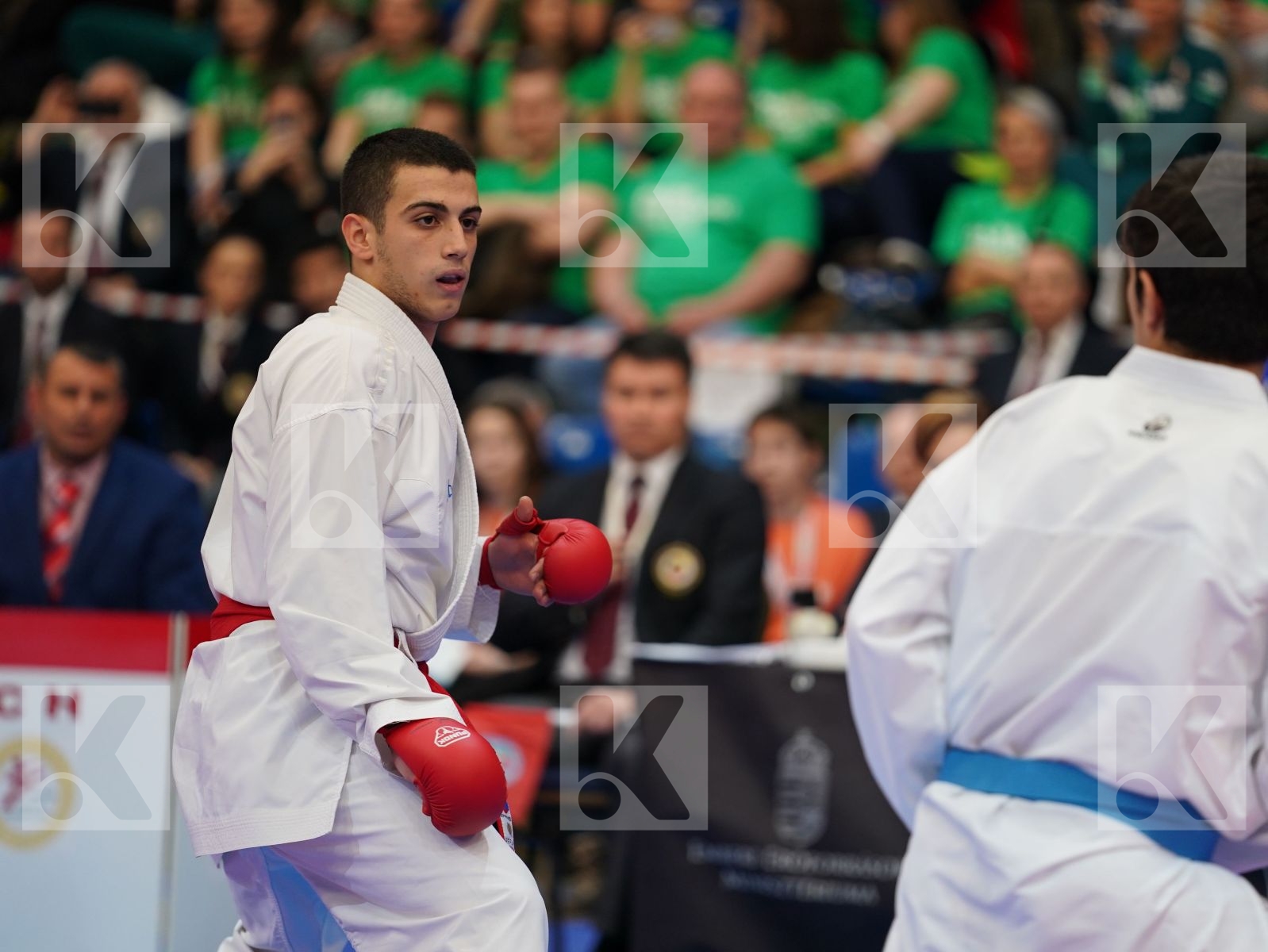 YAMAN ALPEREN (TURKEY) vs AGHAYEV FARID (AZERBAIJAN) in Junior Kumite Male -76 Kg - Final bout