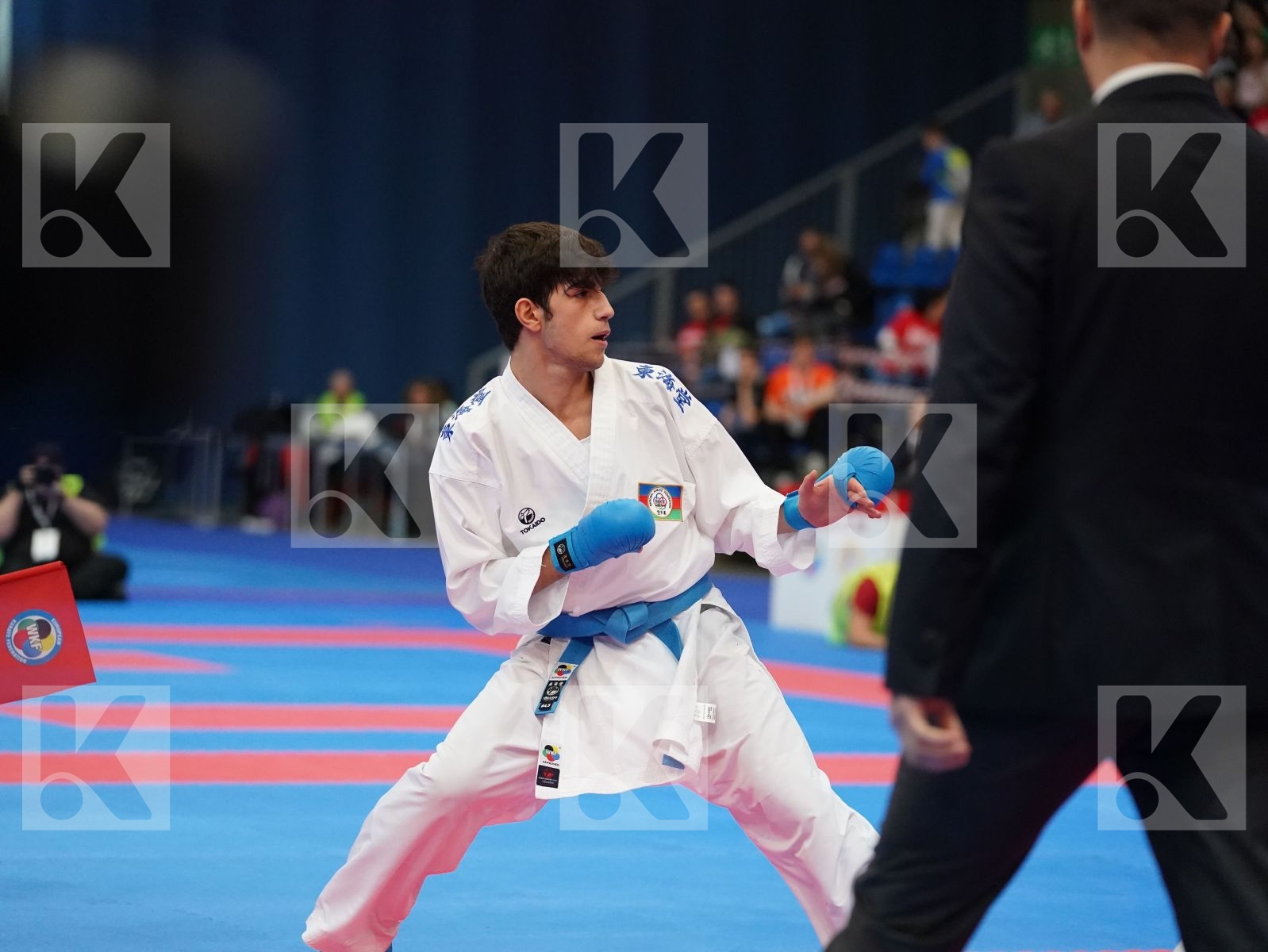 YAMAN ALPEREN (TURKEY) vs AGHAYEV FARID (AZERBAIJAN) in Junior Kumite Male -76 Kg - Final bout