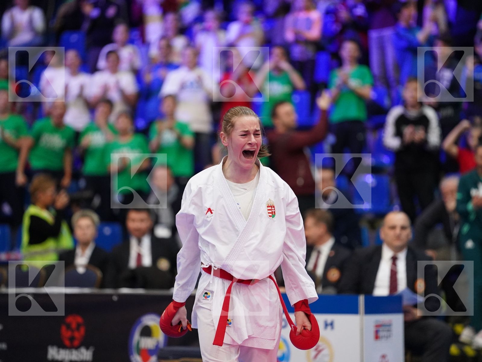 BARANYI ZSOFIA (HUNGARY) vs CHERNYSHEVA ANNA (RUSSIAN FEDERATION) in Under 21 Kumite Female -55 Kg - Final bout