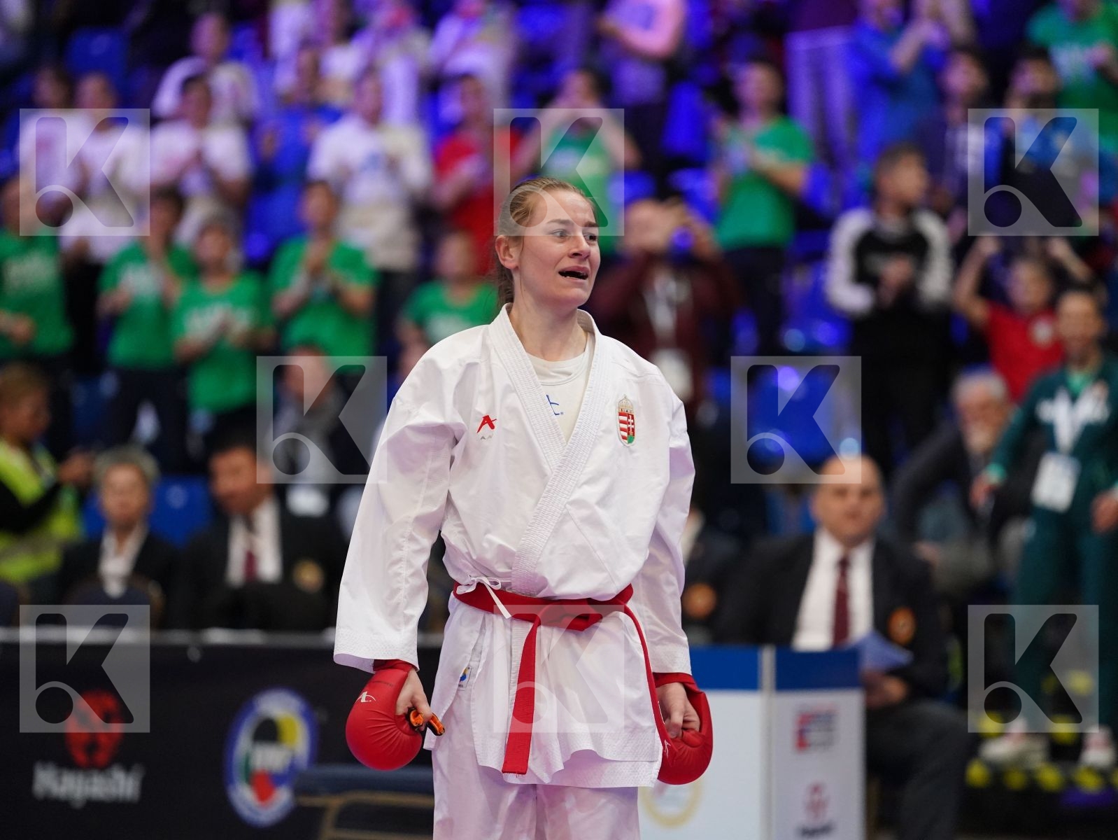 BARANYI ZSOFIA (HUNGARY) vs CHERNYSHEVA ANNA (RUSSIAN FEDERATION) in Under 21 Kumite Female -55 Kg - Final bout