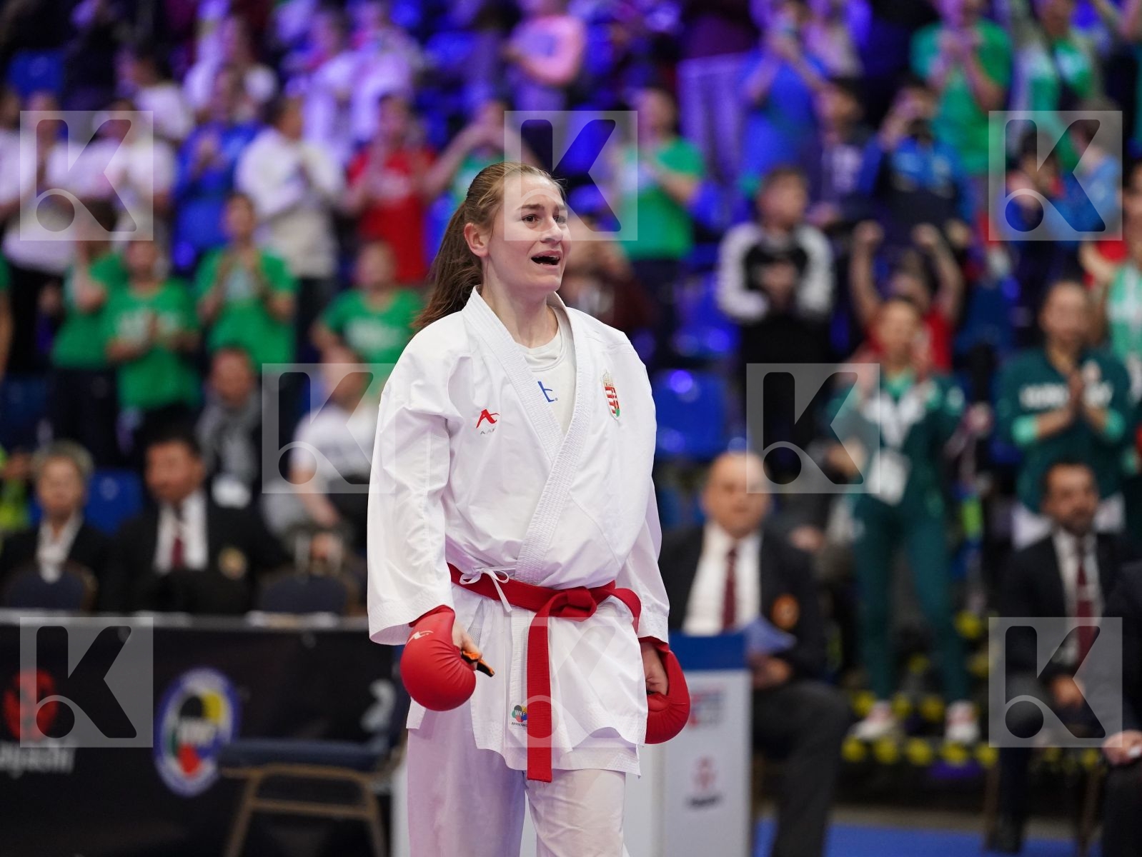 BARANYI ZSOFIA (HUNGARY) vs CHERNYSHEVA ANNA (RUSSIAN FEDERATION) in Under 21 Kumite Female -55 Kg - Final bout