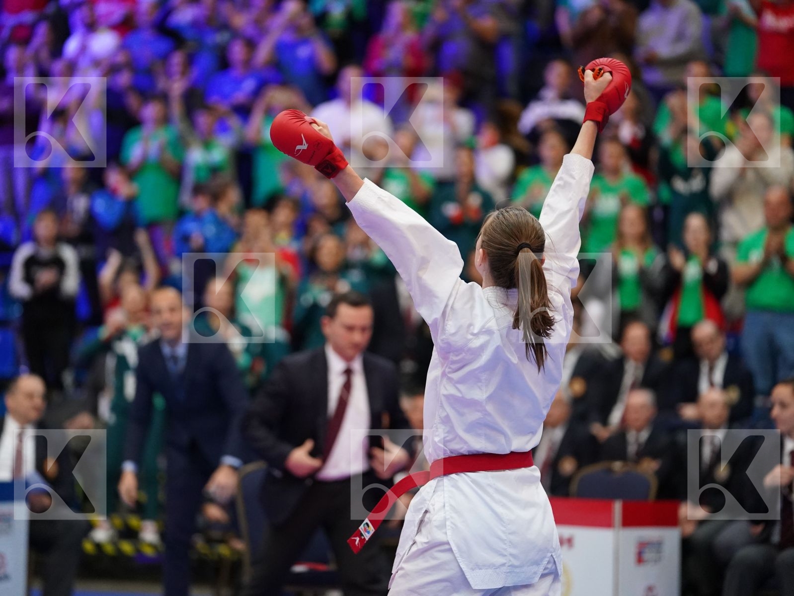 BARANYI ZSOFIA (HUNGARY) vs CHERNYSHEVA ANNA (RUSSIAN FEDERATION) in Under 21 Kumite Female -55 Kg - Final bout