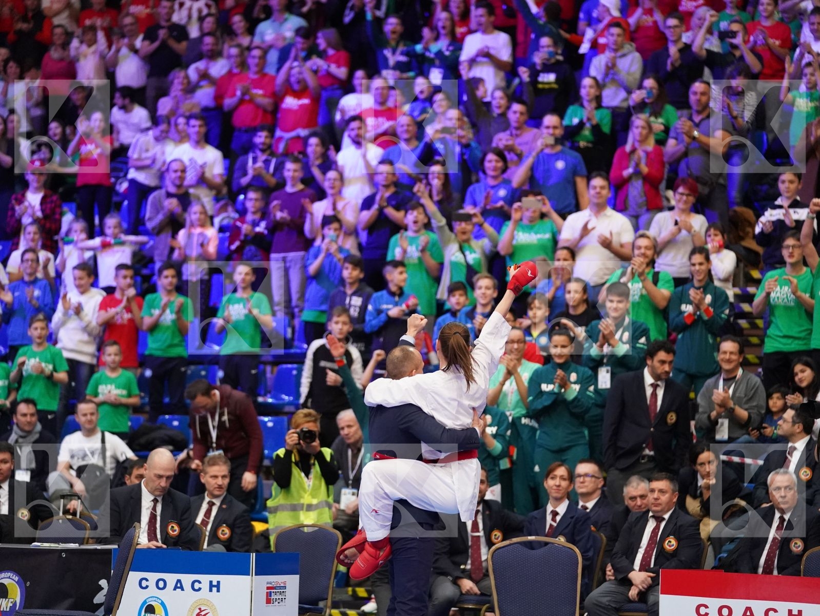 BARANYI ZSOFIA (HUNGARY) vs CHERNYSHEVA ANNA (RUSSIAN FEDERATION) in Under 21 Kumite Female -55 Kg - Final bout