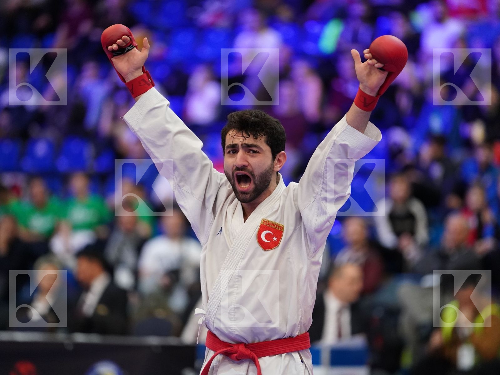 ATES OMER FARUK (TURKEY) vs XENOS CHRISTOS-STEFANOS (GREECE) in Under 21 Kumite Male -60 Kg - Final bout