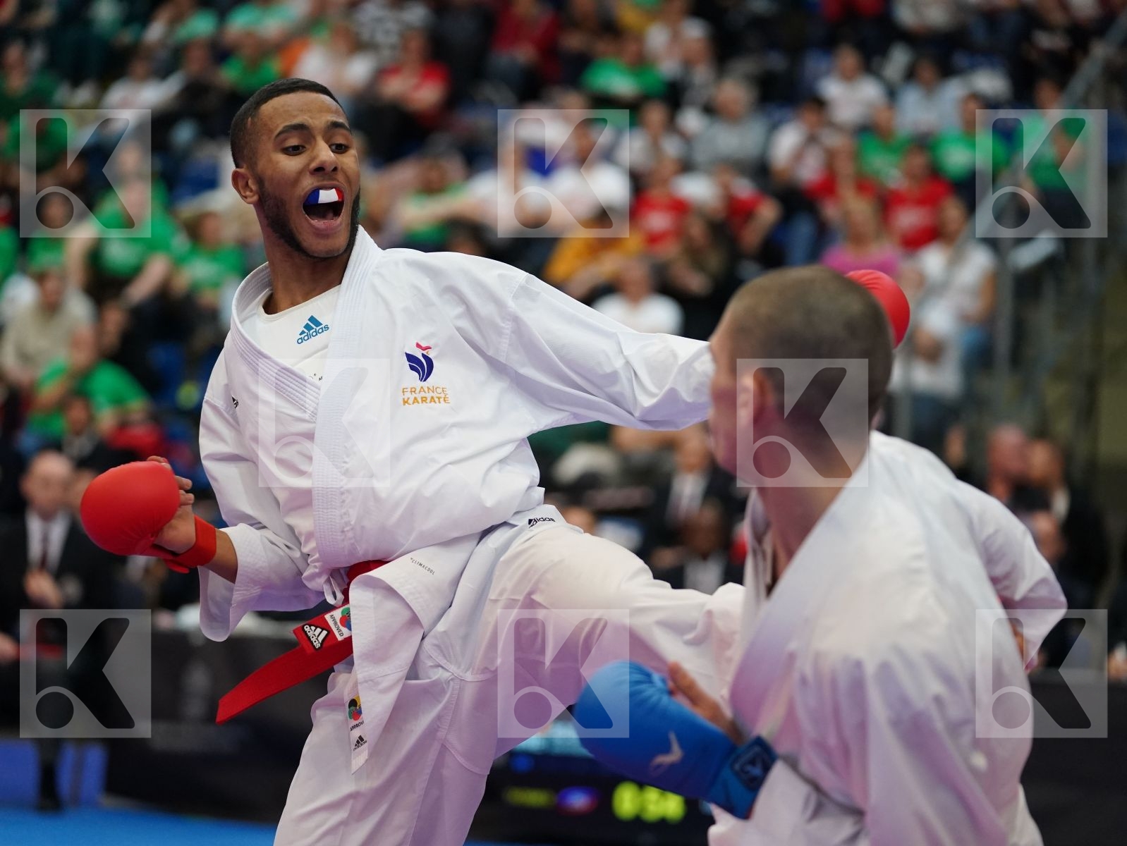 SALMI YOUNESSE (FRANCE) vs BOSKOVIC BOJAN (MONTENEGRO) in Under 21 Kumite Male -67 Kg - Final bout