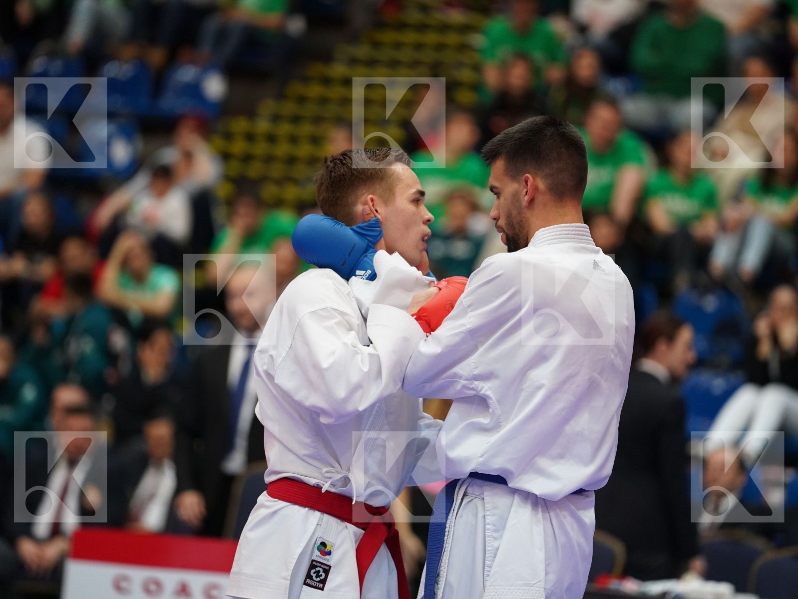 NIELSEN CHRISTOFFER (DENMARK) vs ALMEIDA TIAGO (PORTUGAL) in Under 21 Kumite Male -75 Kg - Final bout