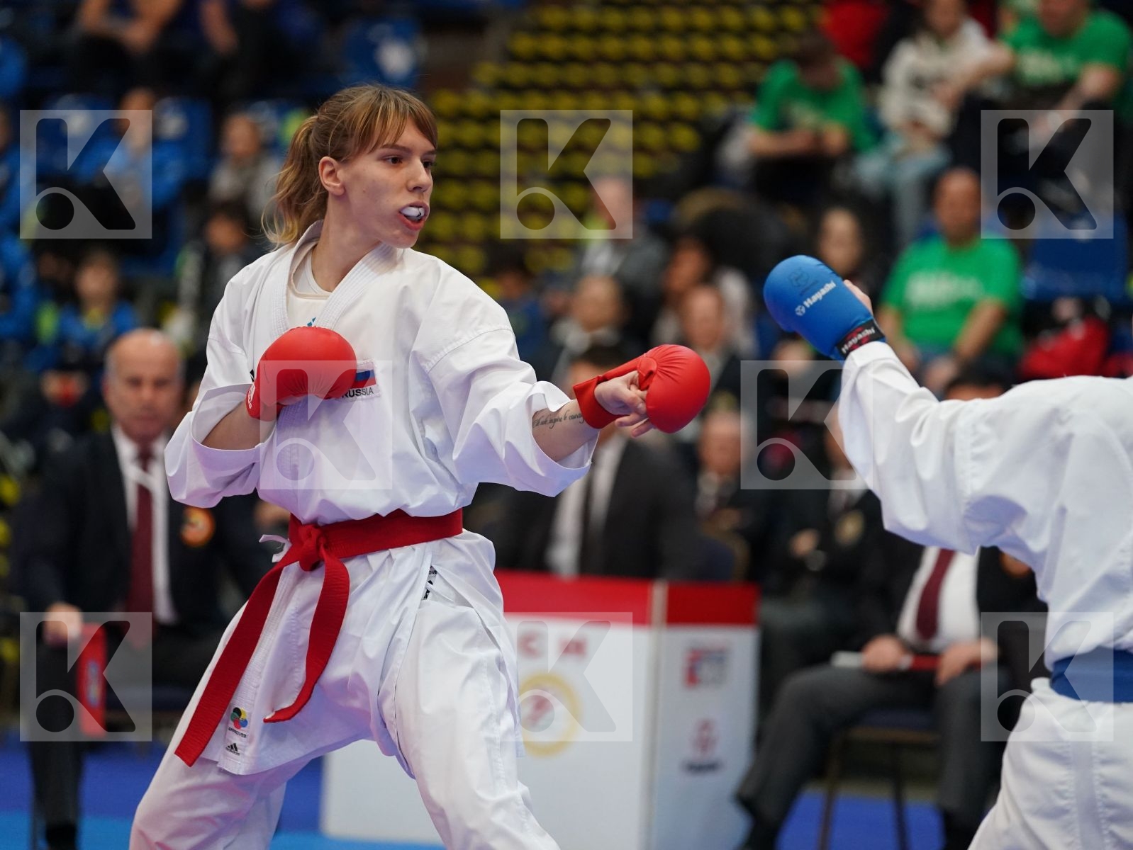 ISAEVA VICTORIA (RUSSIAN FEDERATION) vs SAELID ANNIKA (NORWAY) in Under 21 Kumite Female -68 Kg - Final bout