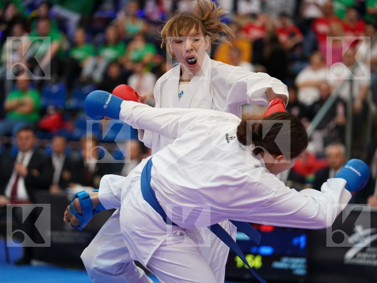 ISAEVA VICTORIA (RUSSIAN FEDERATION) vs SAELID ANNIKA (NORWAY) in Under 21 Kumite Female -68 Kg - Final bout