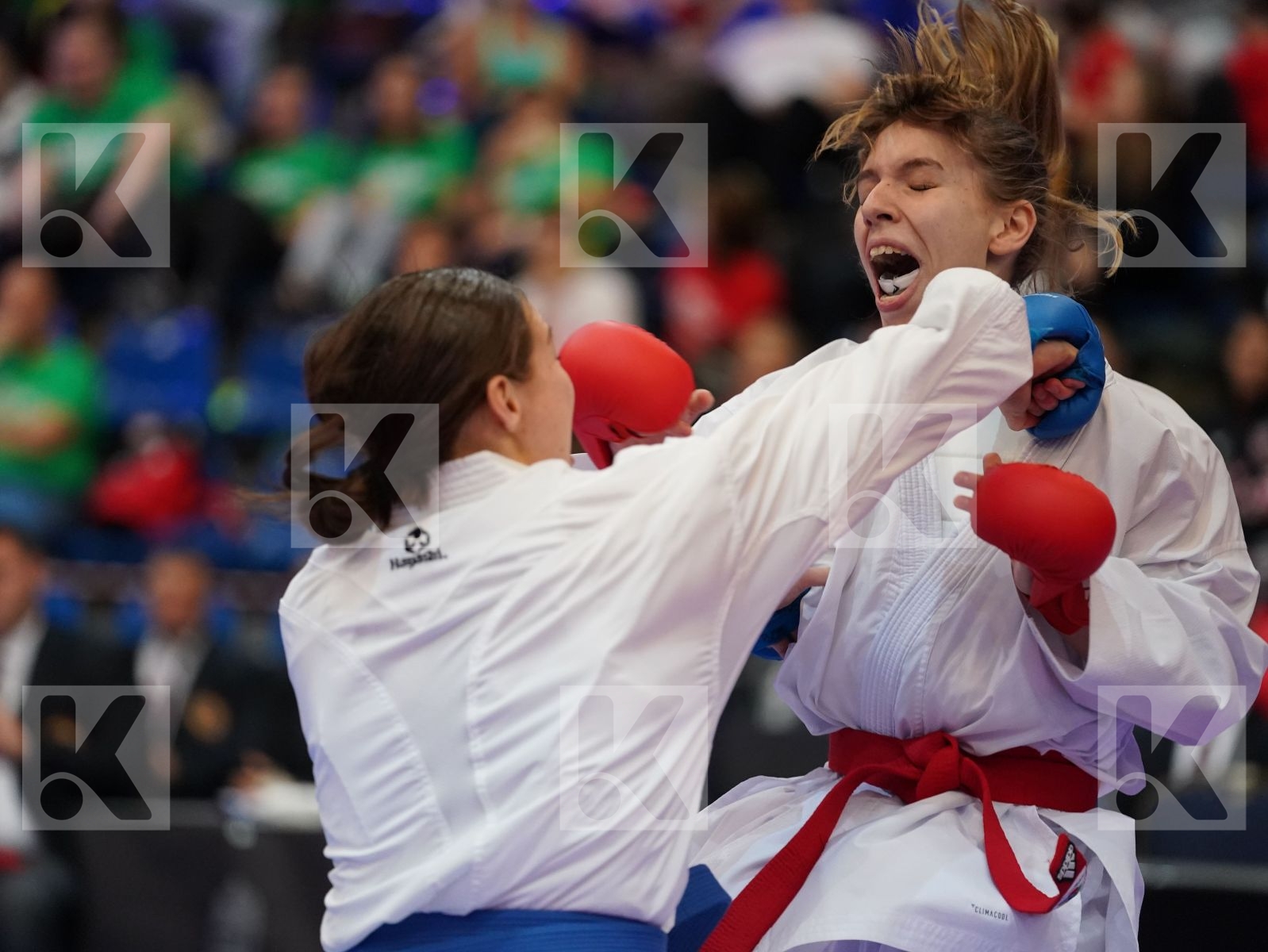 ISAEVA VICTORIA (RUSSIAN FEDERATION) vs SAELID ANNIKA (NORWAY) in Under 21 Kumite Female -68 Kg - Final bout
