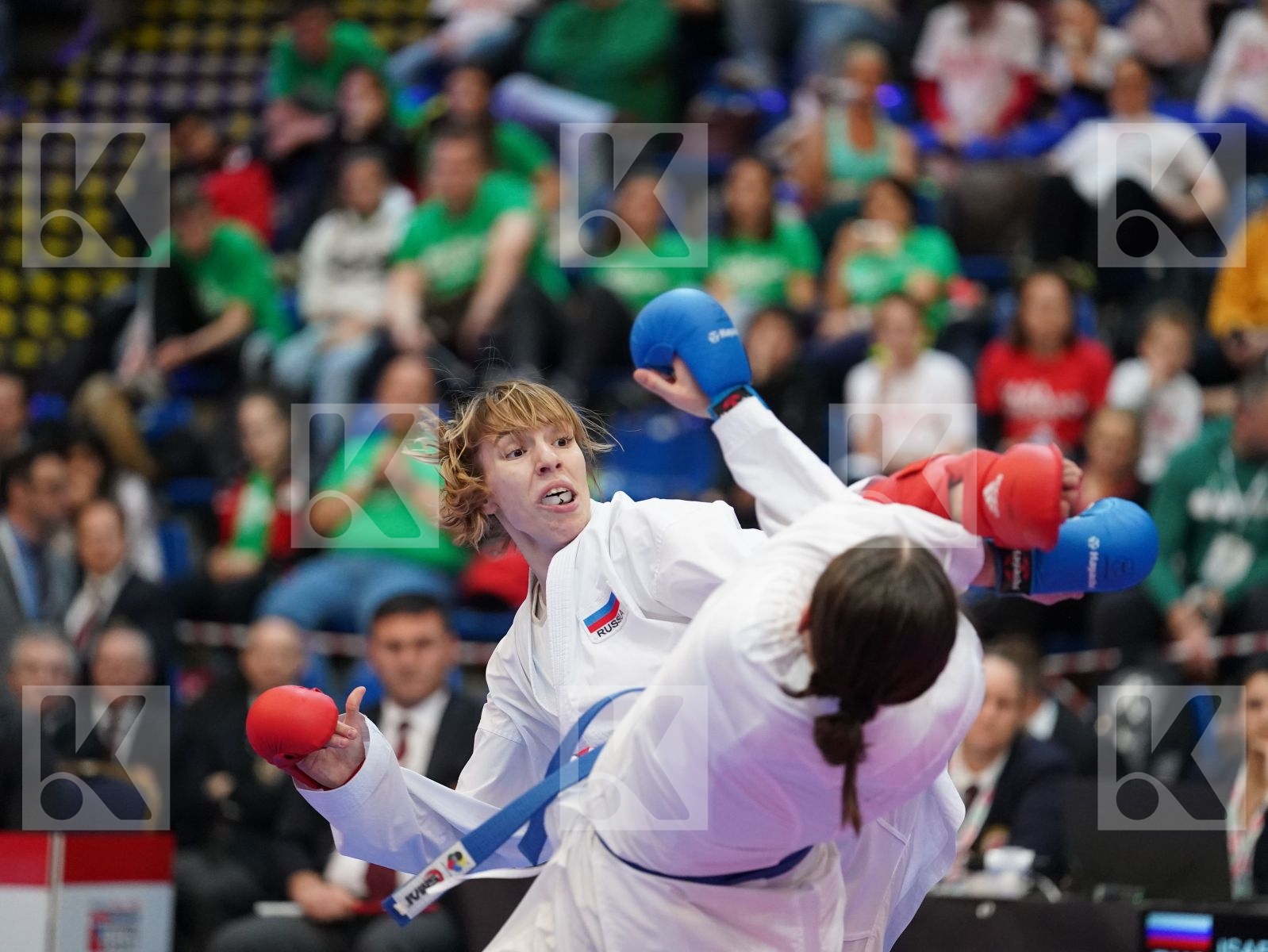 ISAEVA VICTORIA (RUSSIAN FEDERATION) vs SAELID ANNIKA (NORWAY) in Under 21 Kumite Female -68 Kg - Final bout