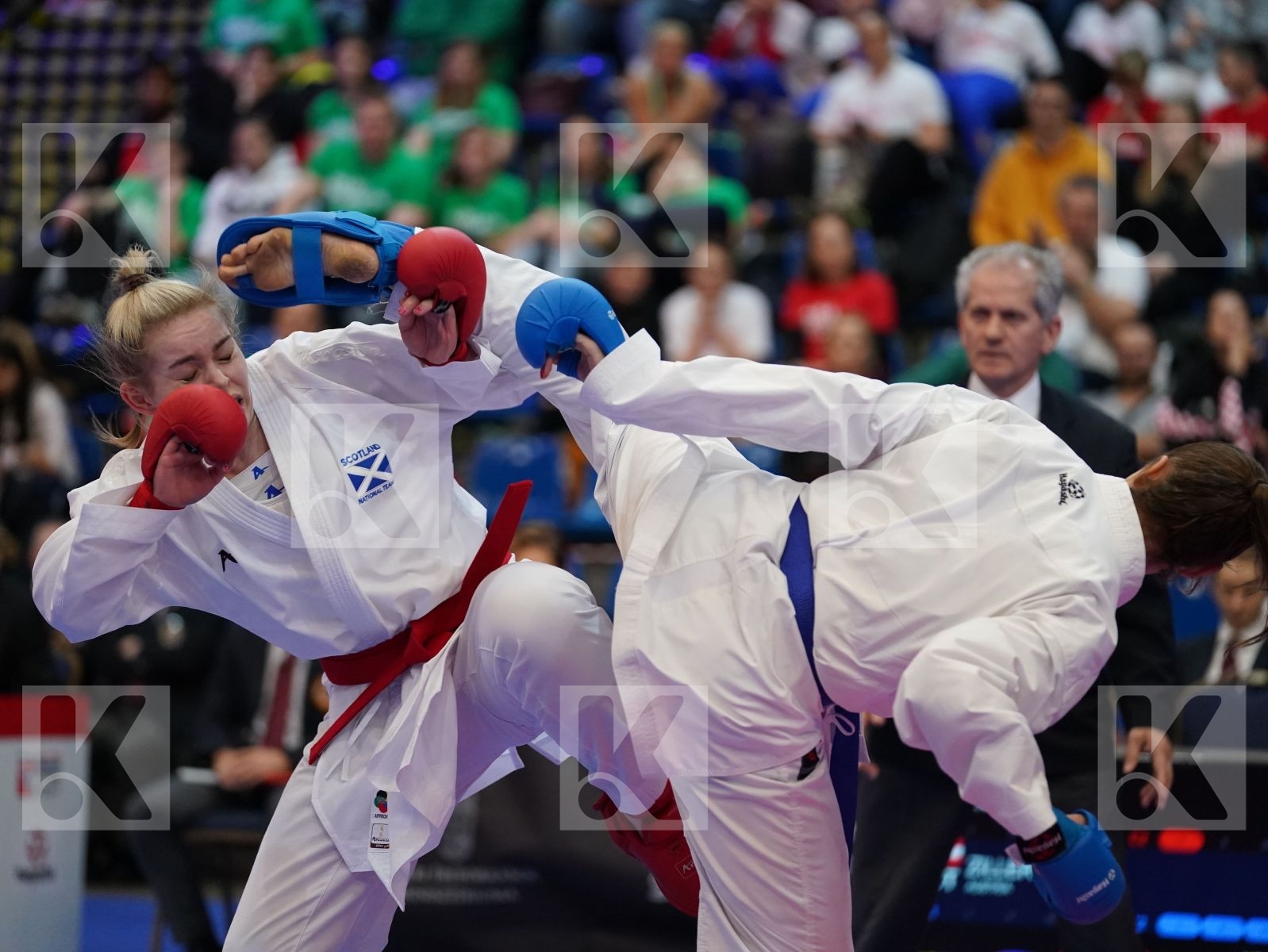 JUNNER NIAMH (SCOTLAND) vs ZILLER LORA (AUSTRIA) in Under 21 Kumite Female 68+ Kg - Final bout