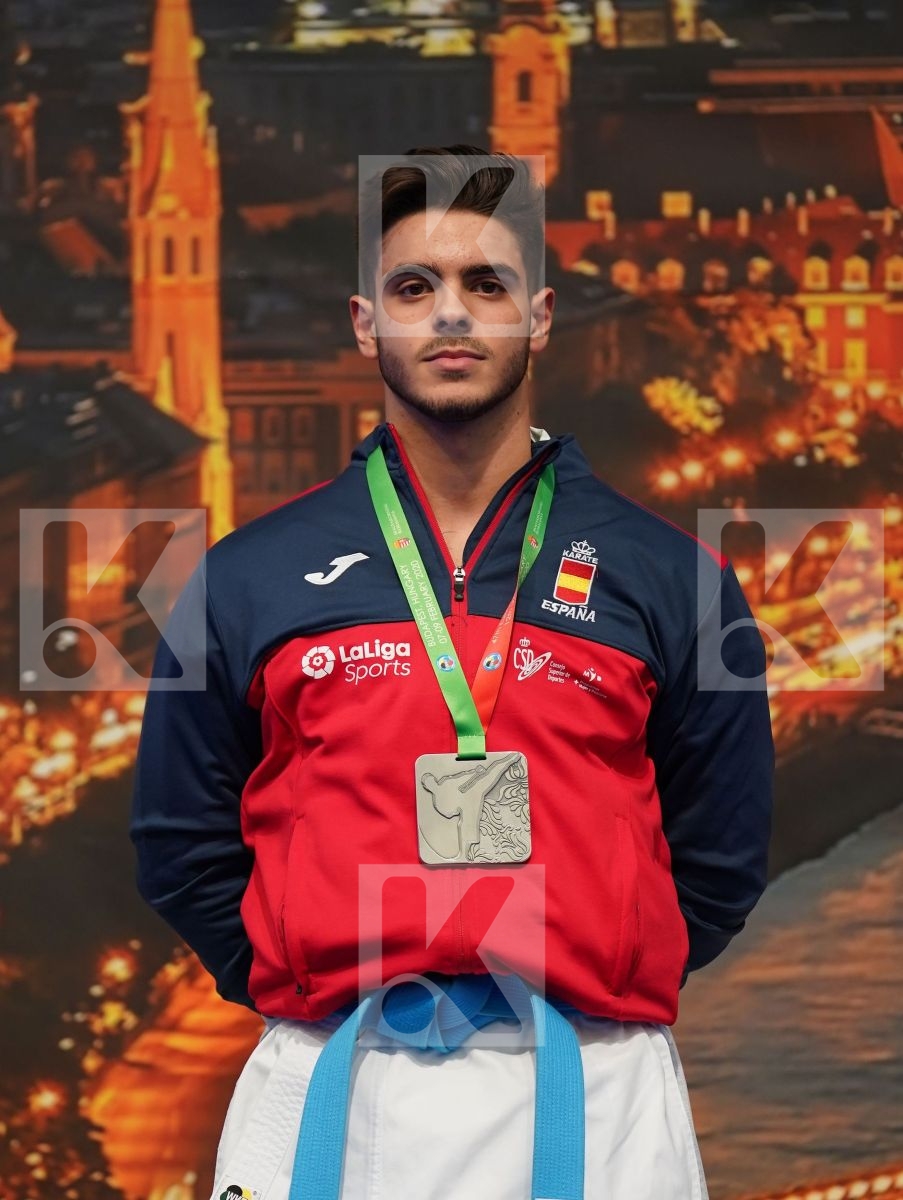 KAYNAR FURKAN (TURKEY), JIMENEZ DIAZ ALEJANDRO (SPAIN), GALEOTTI THOMAS (ITALY), BARDOS ADAM (HUNGARY) in Cadet Kata Male - Podium ceremony