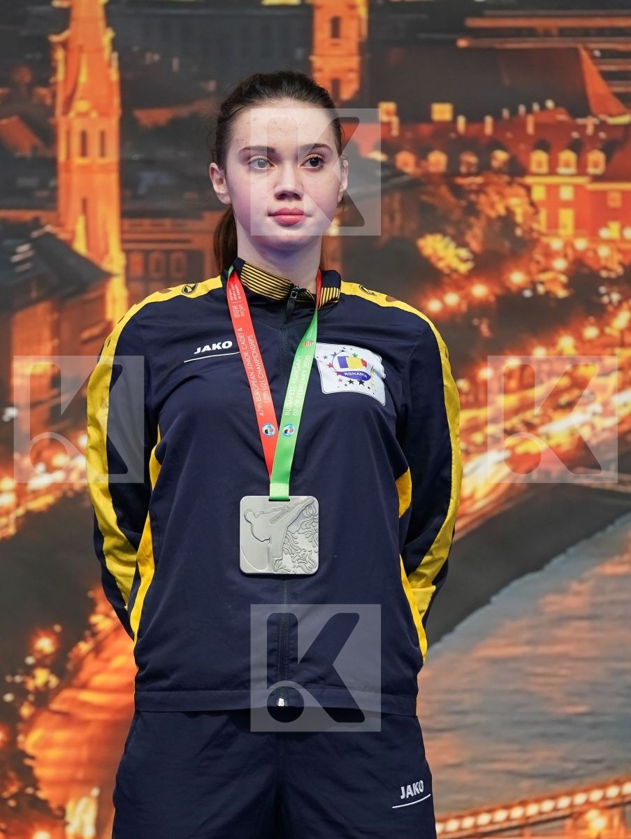 RAMANIUK VOLHA (BELARUS), COMAN MARIA CRISTINA (ROMANIA), LAHI GENTA (DENMARK), ZAREI LARA (SWEDEN) in Cadet Kumite Female 54+ Kg - Podium ceremony