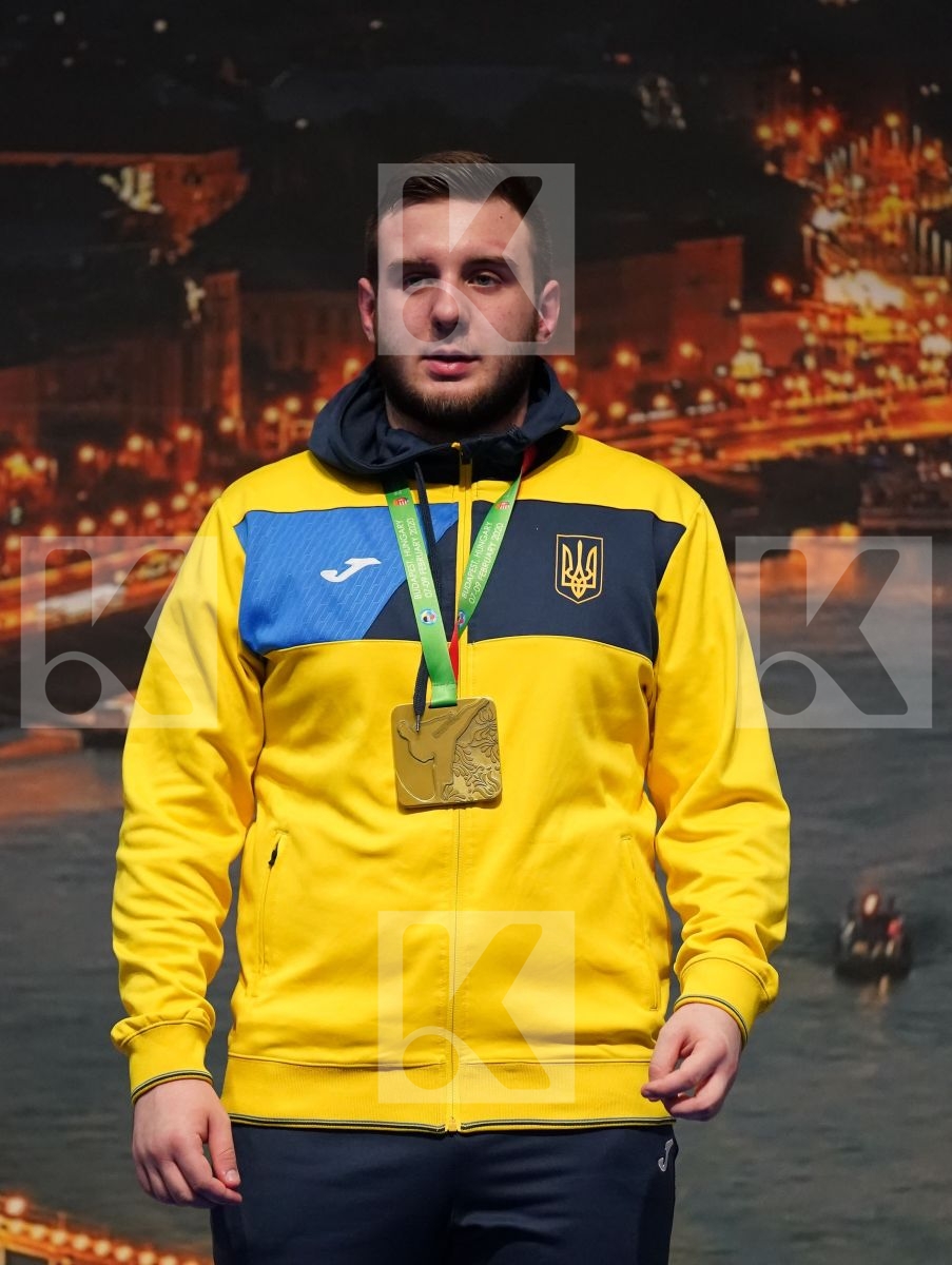 LAHUNOV IHOR (UKRAINE), SMOLOVIC PREDRAG (MONTENEGRO), SHABANI BENJAMIN (KOSOVO), CREAN CHRISTOPHER MC CARTHY (IRELAND) in Under 21 Kumite Male 84+ Kg - Podium ceremony