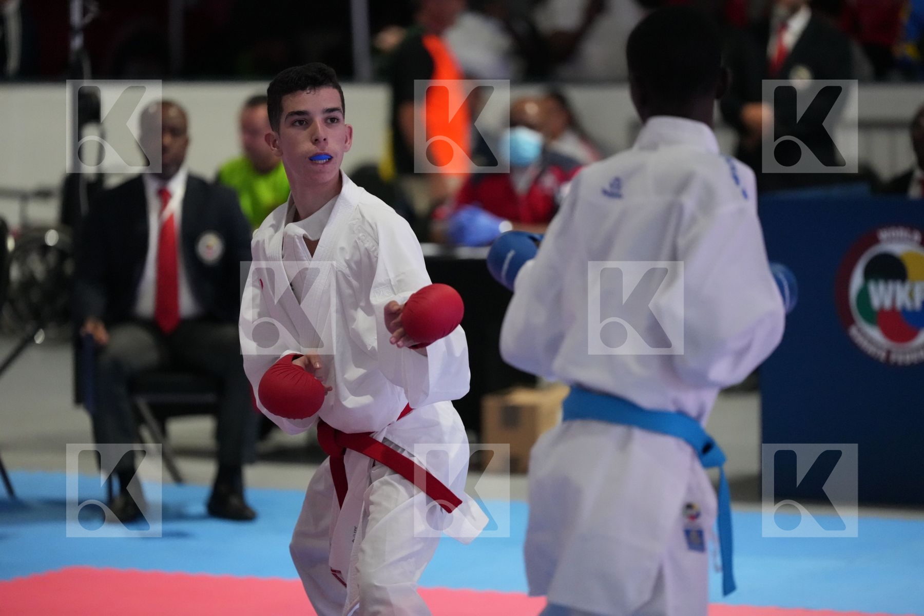 Kumite final bout featuring ALA EDDINE KICHOU & KALENGA  KANIKI