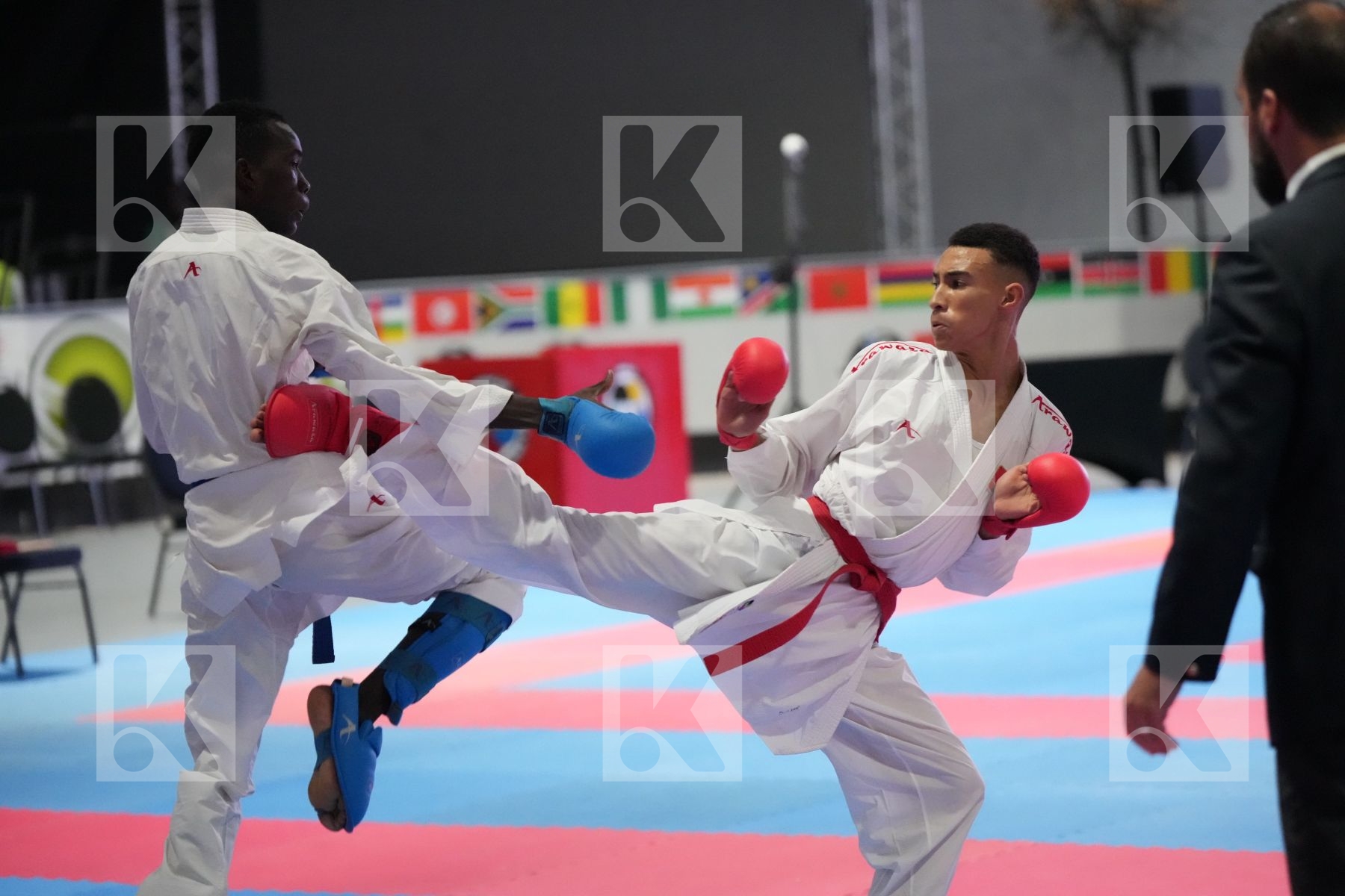Kumite final bout featuring SAMIR SADINI & TALLA BEYE