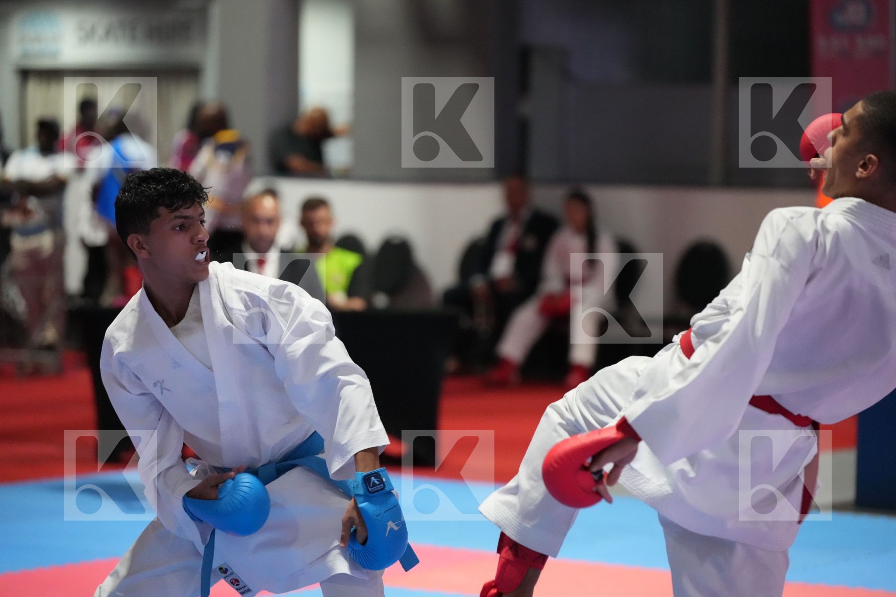 Kumite final bout featuring MOHANED  RAHMOUNI  & FATHULLAH ALFAREETEES