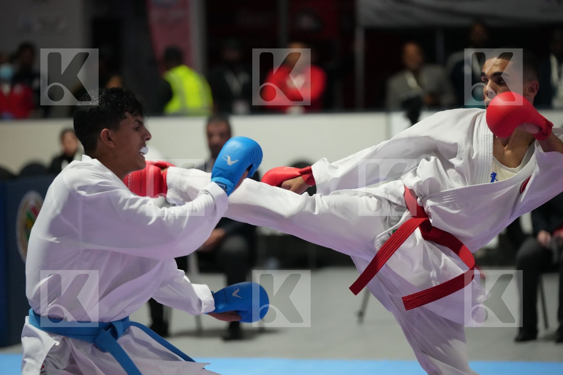 Kumite final bout featuring MOHANED  RAHMOUNI  & FATHULLAH ALFAREETEES