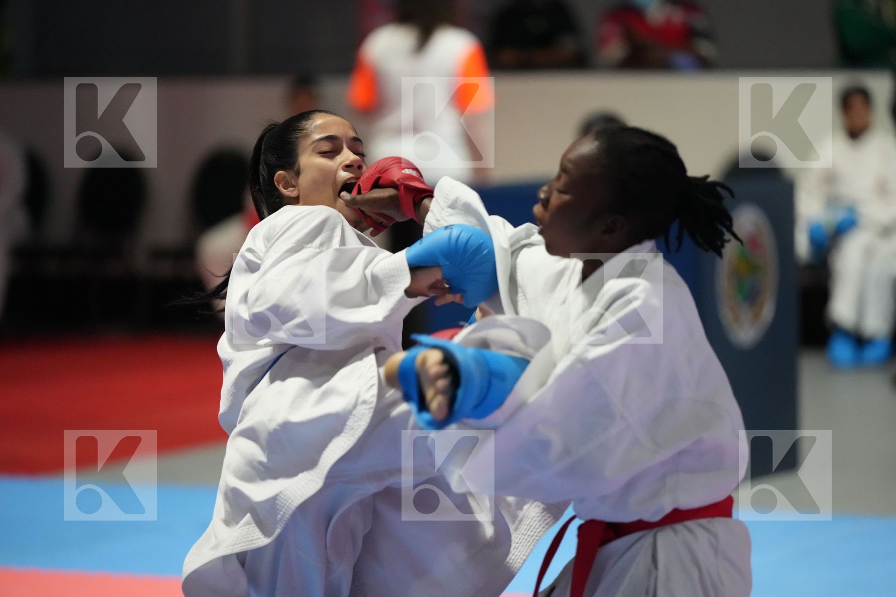 Kumite final bout featuring SALIMATA BA & GANNA ALY