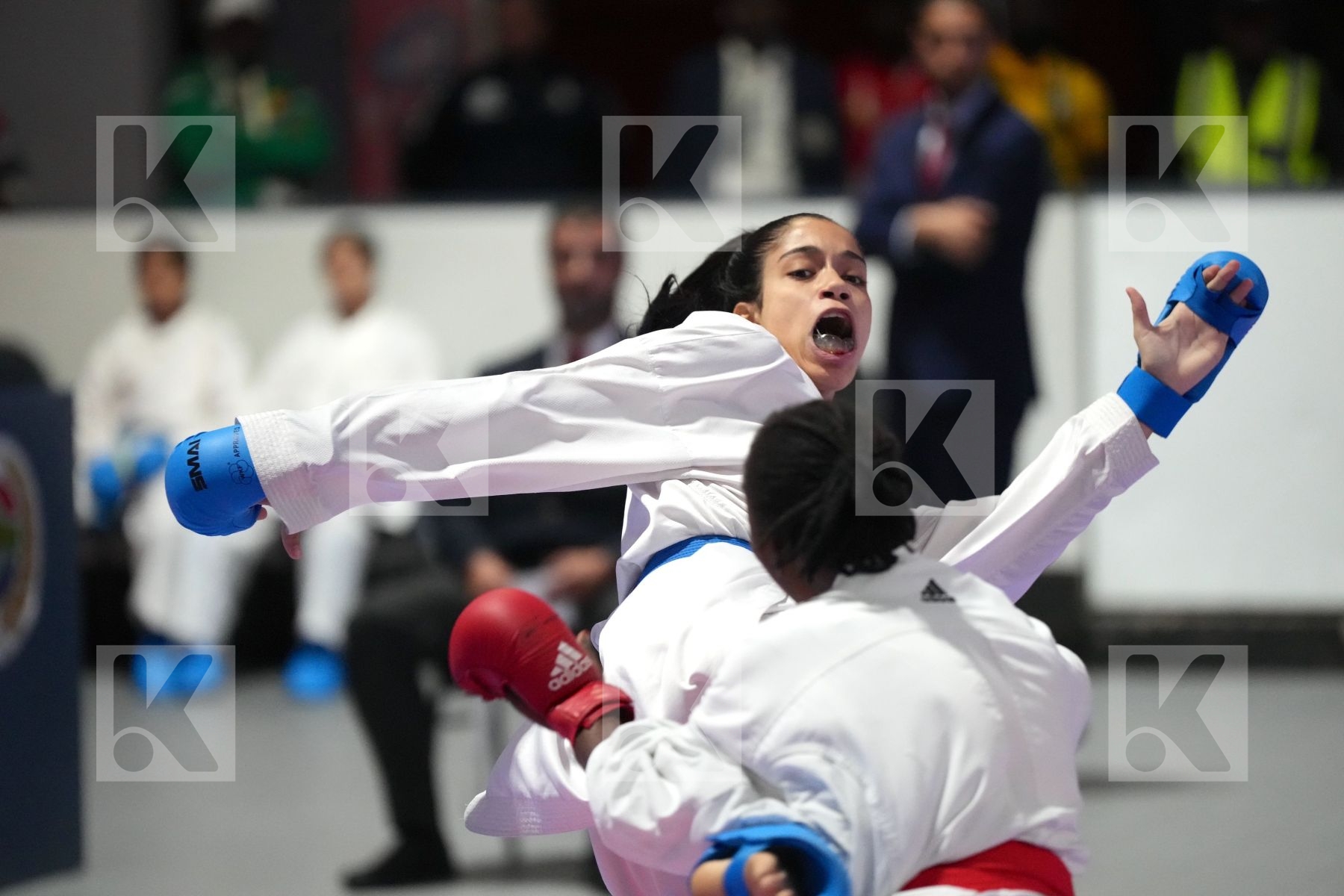 Kumite final bout featuring SALIMATA BA & GANNA ALY