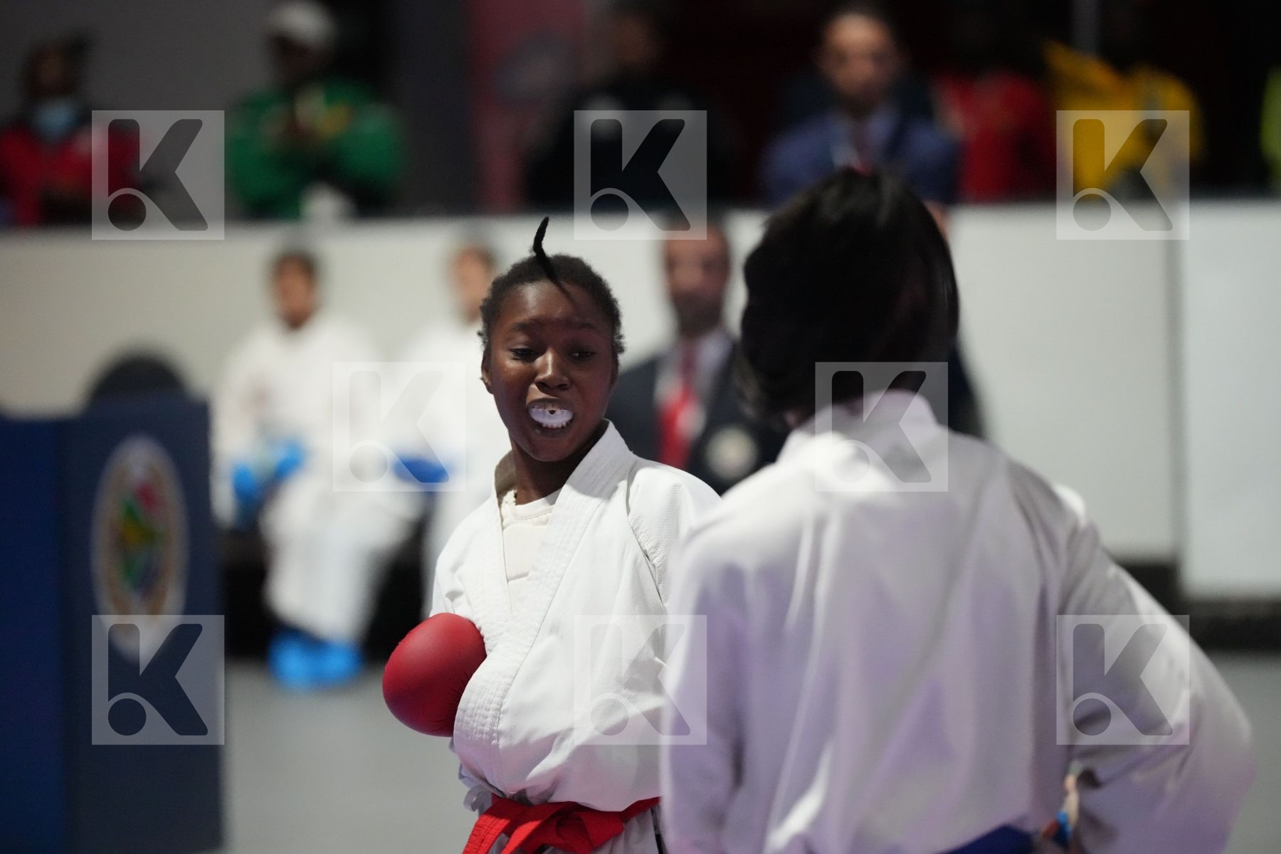 Kumite final bout featuring SALIMATA BA & GANNA ALY