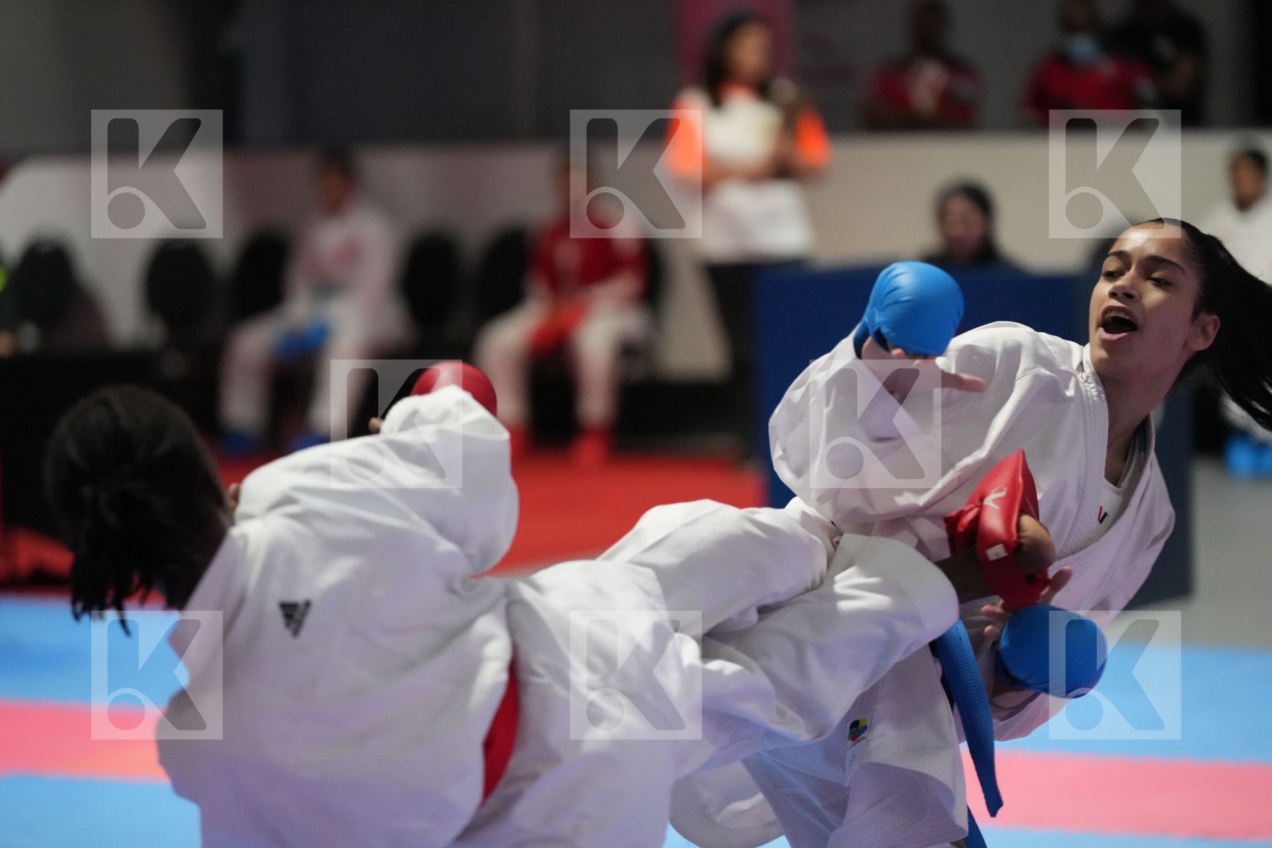 Kumite final bout featuring SALIMATA BA & GANNA ALY