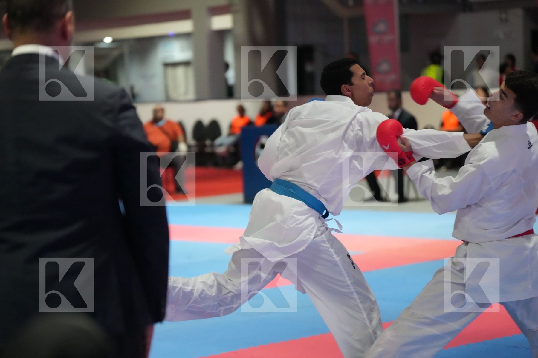 Kumite final bout featuring ANIS  BENRABAH  & OMAR OSMAN